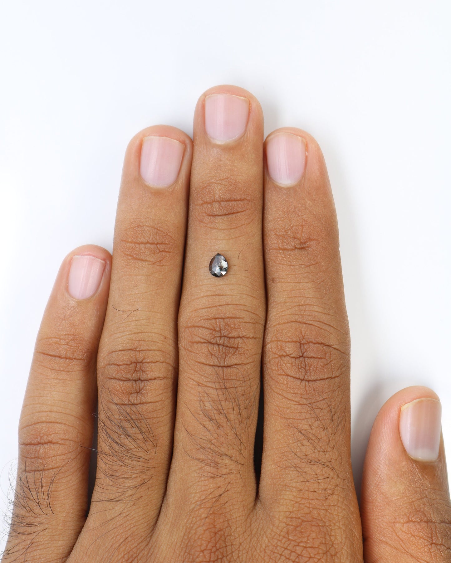 Black Galaxy Pear Salt and Pepper RingFor Gold Ring Diamonds