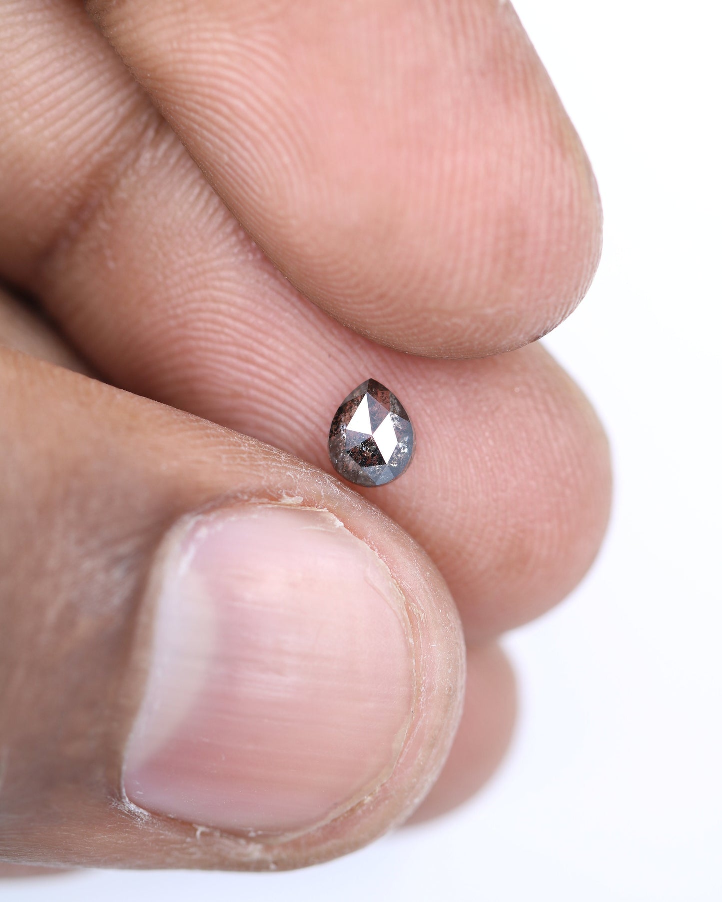 Black Galaxy Pear Salt and Pepper RingFor Gold Ring Diamonds