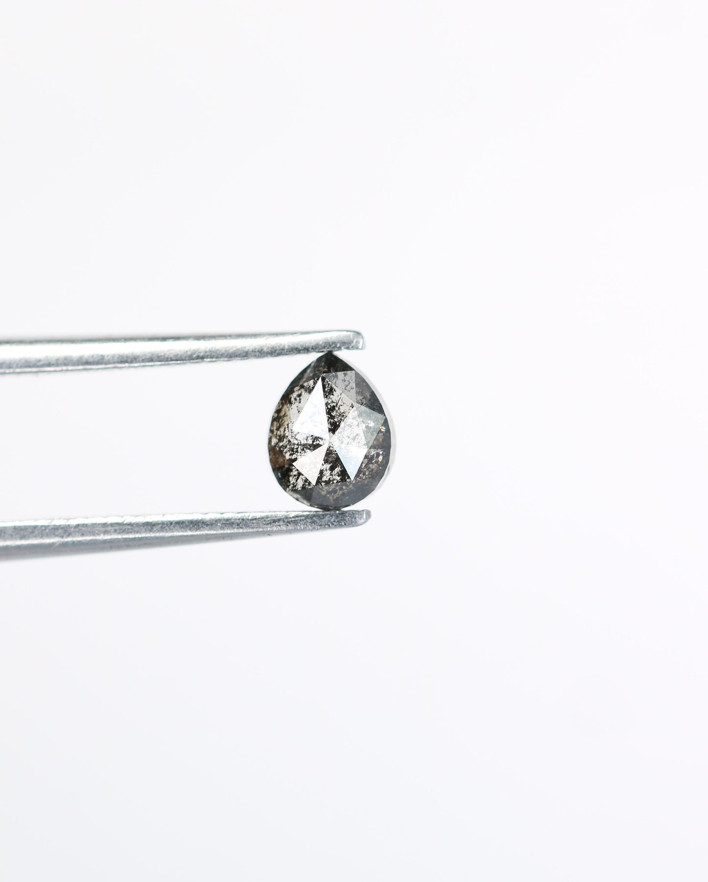 Black Galaxy Pear Salt and Pepper RingFor Gold Ring Diamonds