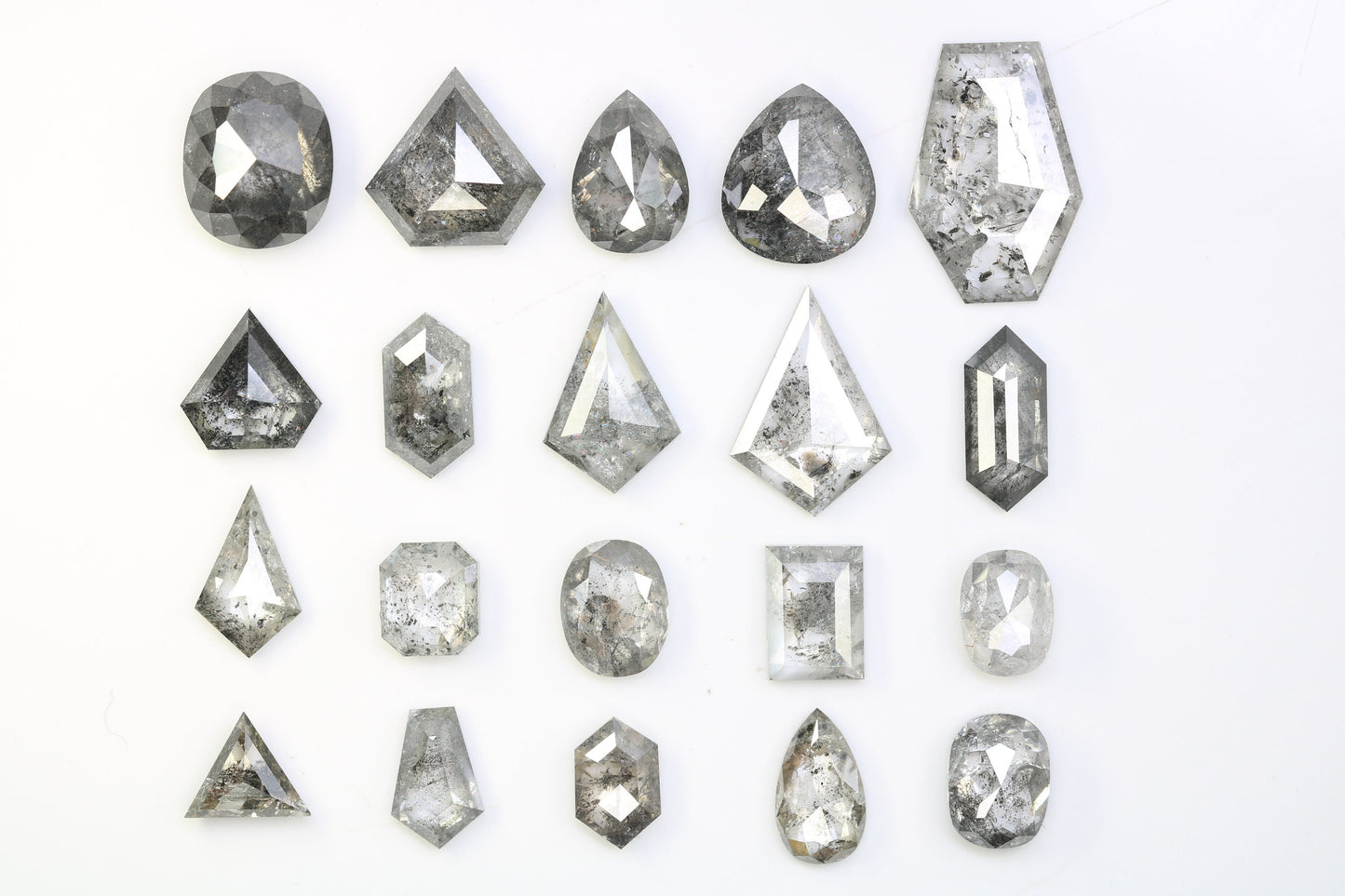 Natural Salt and Pepper Diamonds | Mixed Shape Earth-Mined Gemstones for Earrings and Wedding Rings | Unique Gold Jewelry Gifts