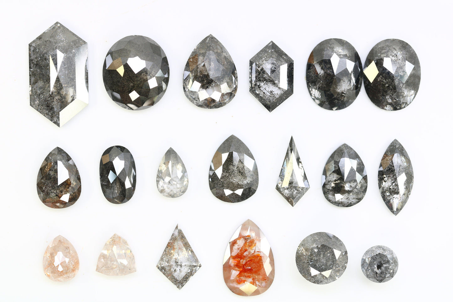 Sale on Natural Salt and Pepper Diamonds | Unique Loose Mixed Shape Gemstones for Jewelry | Perfect Gifts for Men and Women