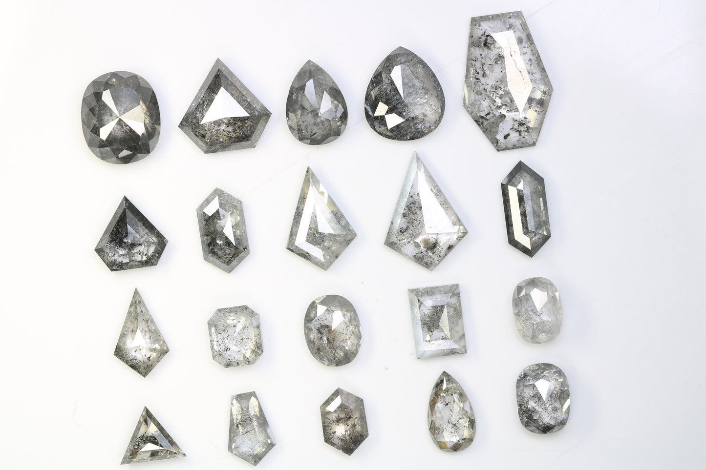 Natural Salt and Pepper Diamonds | Mixed Shape Earth-Mined Gemstones for Earrings and Wedding Rings | Unique Gold Jewelry Gifts