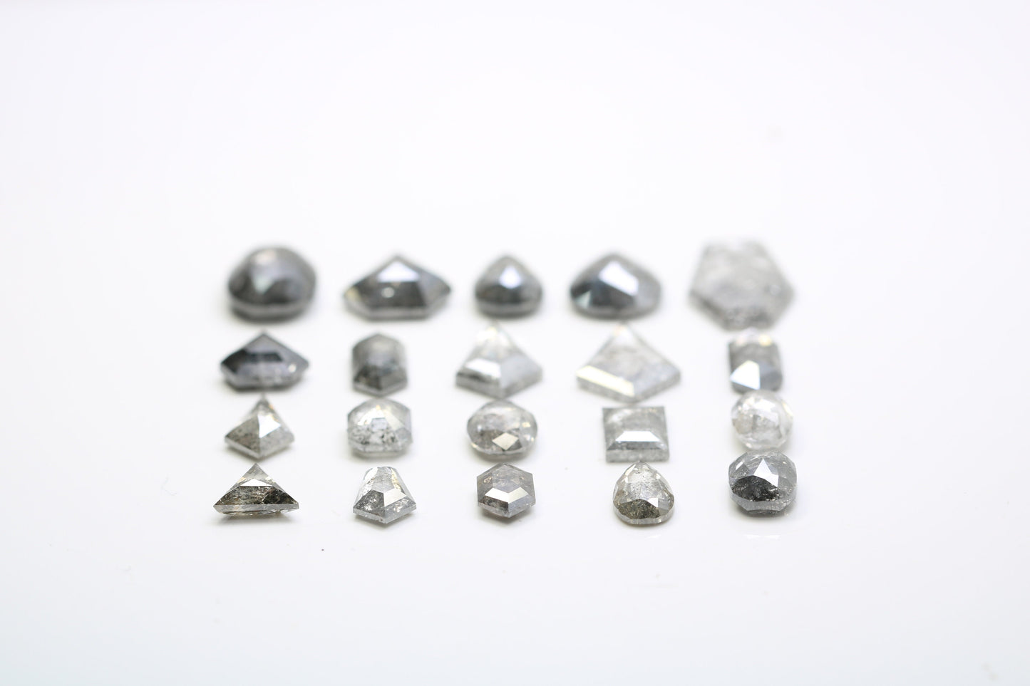 Natural Salt and Pepper Diamonds | Mixed Shape Earth-Mined Gemstones for Earrings and Wedding Rings | Unique Gold Jewelry Gifts