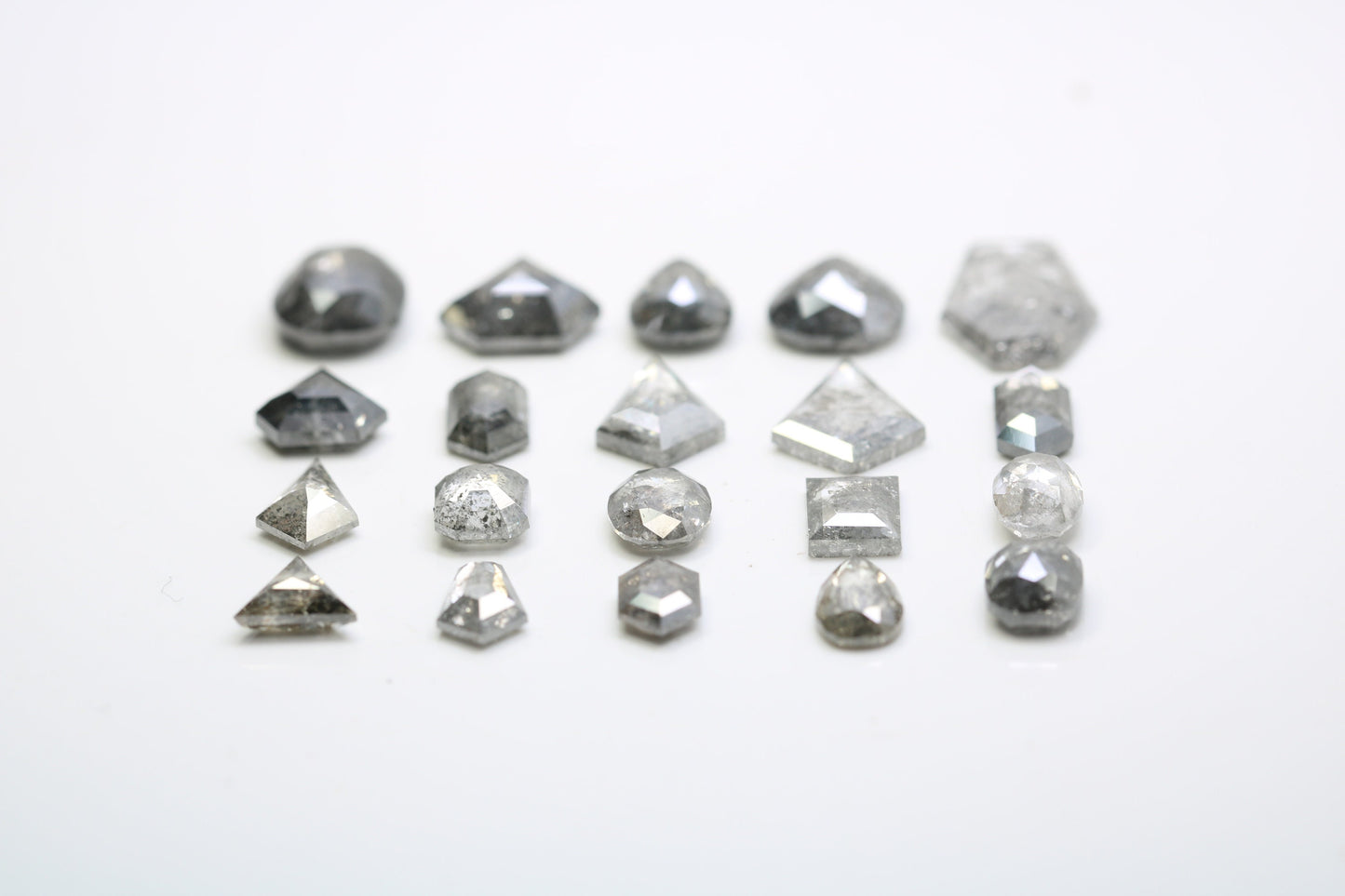 Natural Salt and Pepper Diamonds | Mixed Shape Earth-Mined Gemstones for Earrings and Wedding Rings | Unique Gold Jewelry Gifts