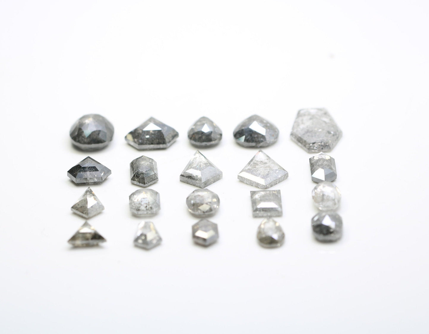 Natural Salt and Pepper Diamonds | Mixed Shape Earth-Mined Gemstones for Earrings and Wedding Rings | Unique Gold Jewelry Gifts