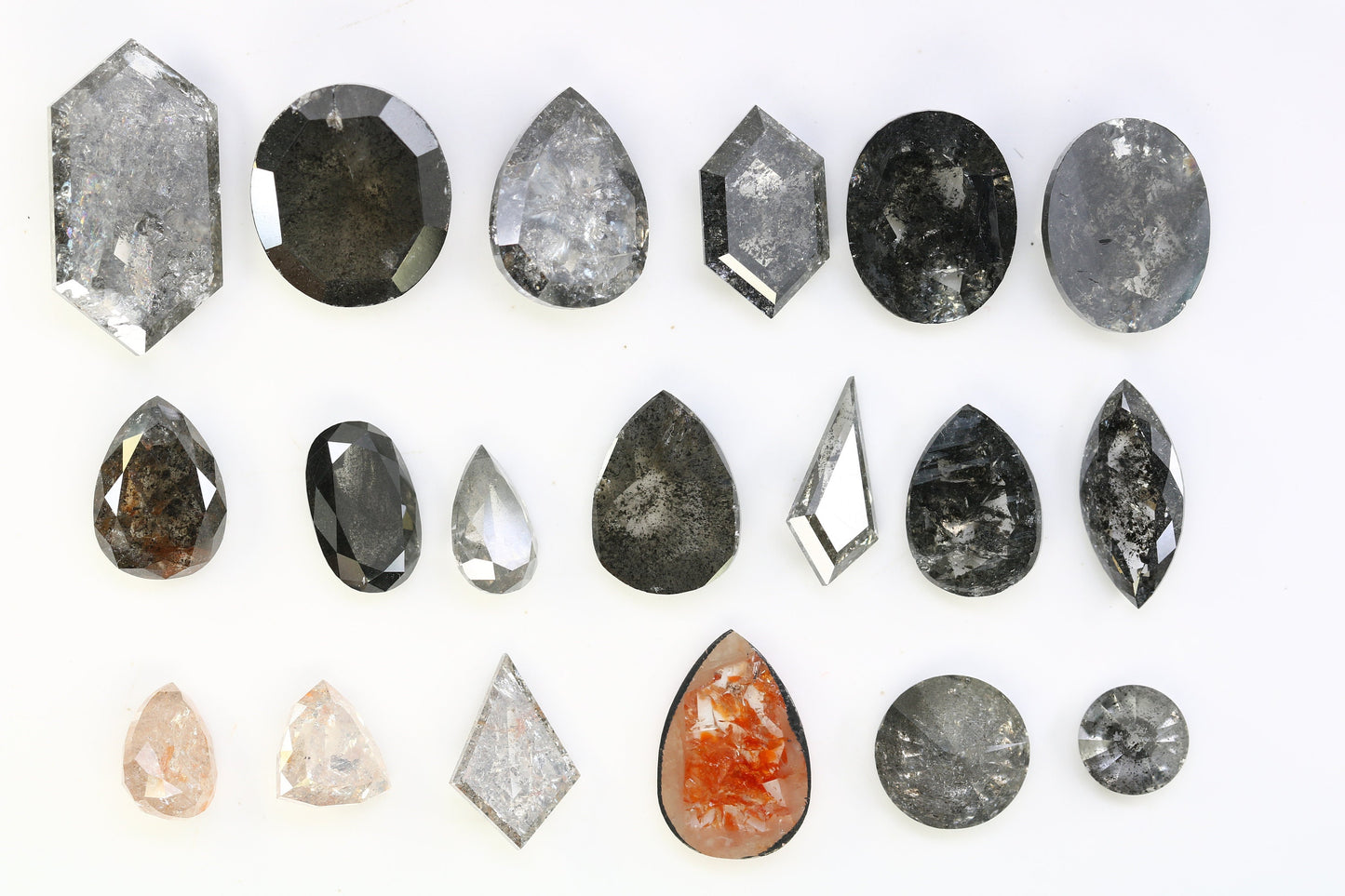 Sale on Natural Salt and Pepper Diamonds | Unique Loose Mixed Shape Gemstones for Jewelry | Perfect Gifts for Men and Women