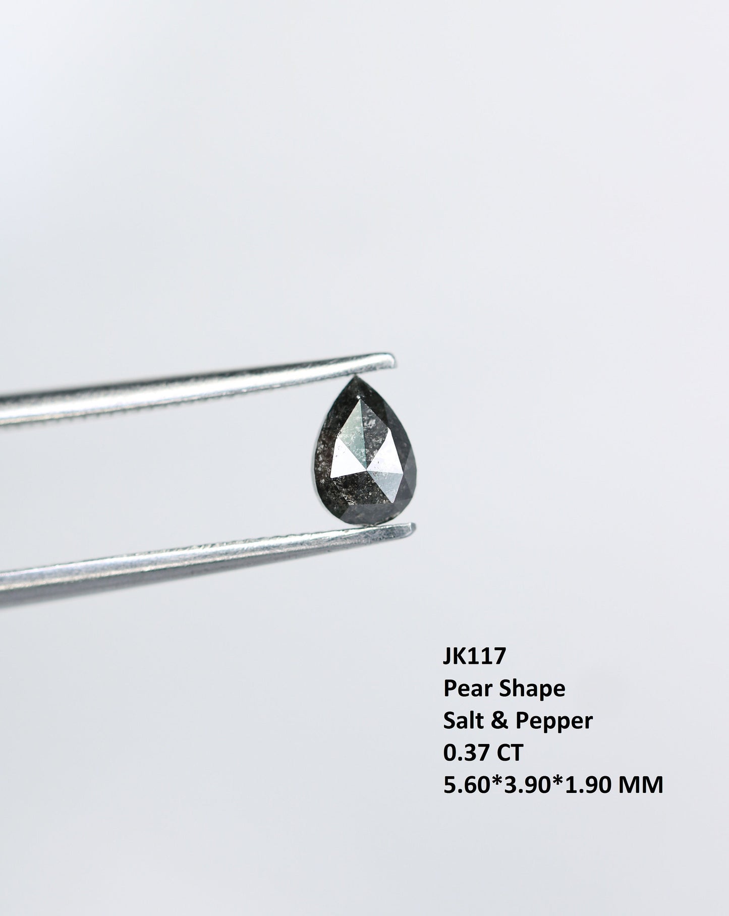 Loose Pear Shape Black Salt and Pepper Diamond RingFor Gold Ring Diamonds