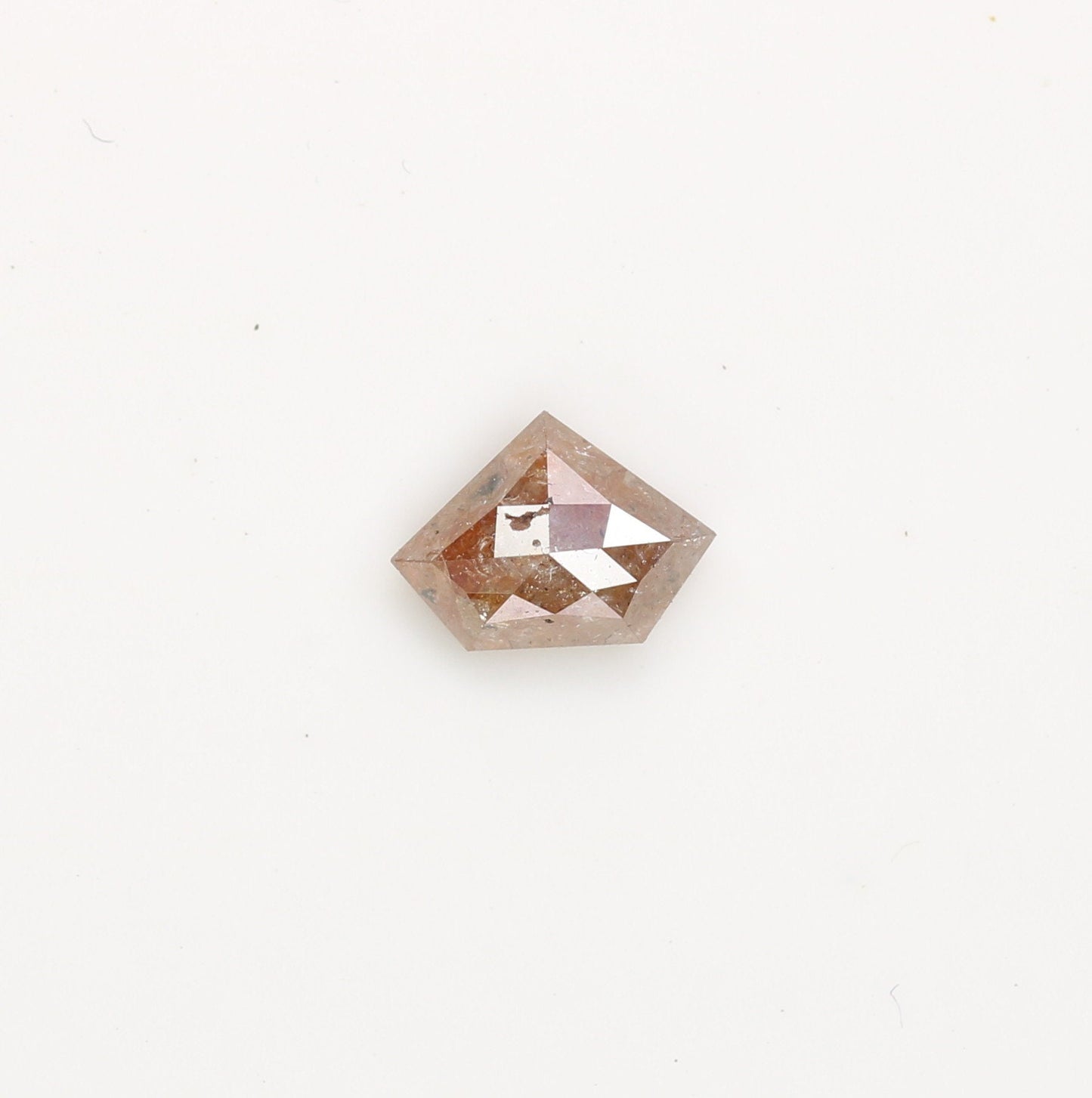 0.47 CT Salt and Pepper Red Loose Diamond, Pentagon Cut for Handmade Necklace Pendant, Diamond Engagement Gold Ring For Women Diamonds