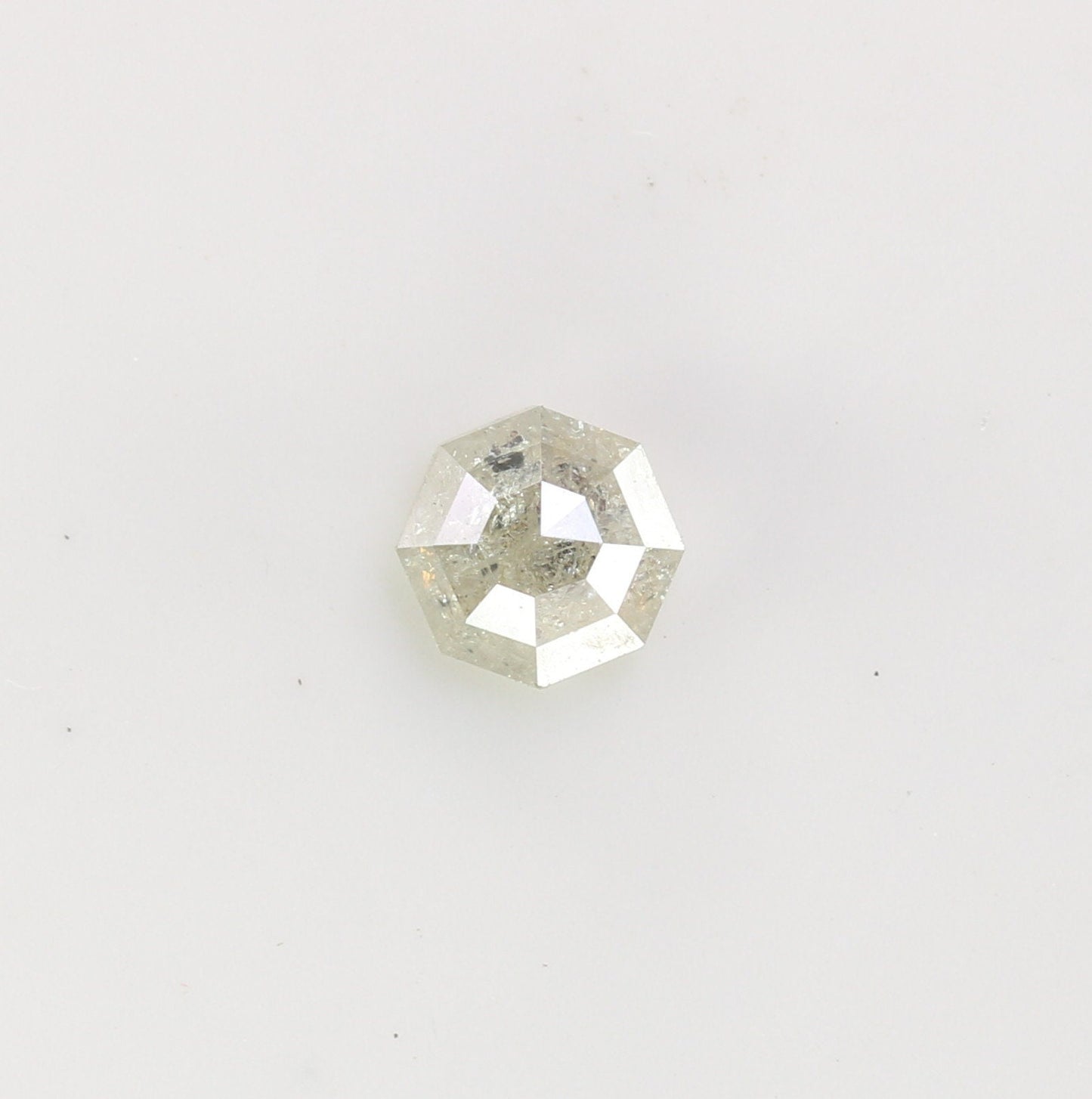 0.45 CT Hexagon Cut Salt and Pepper Diamond - Natural Hexagon Diamond - Salt and Pepper Ring - Gift for Wifey - Gift for mother - jewelry