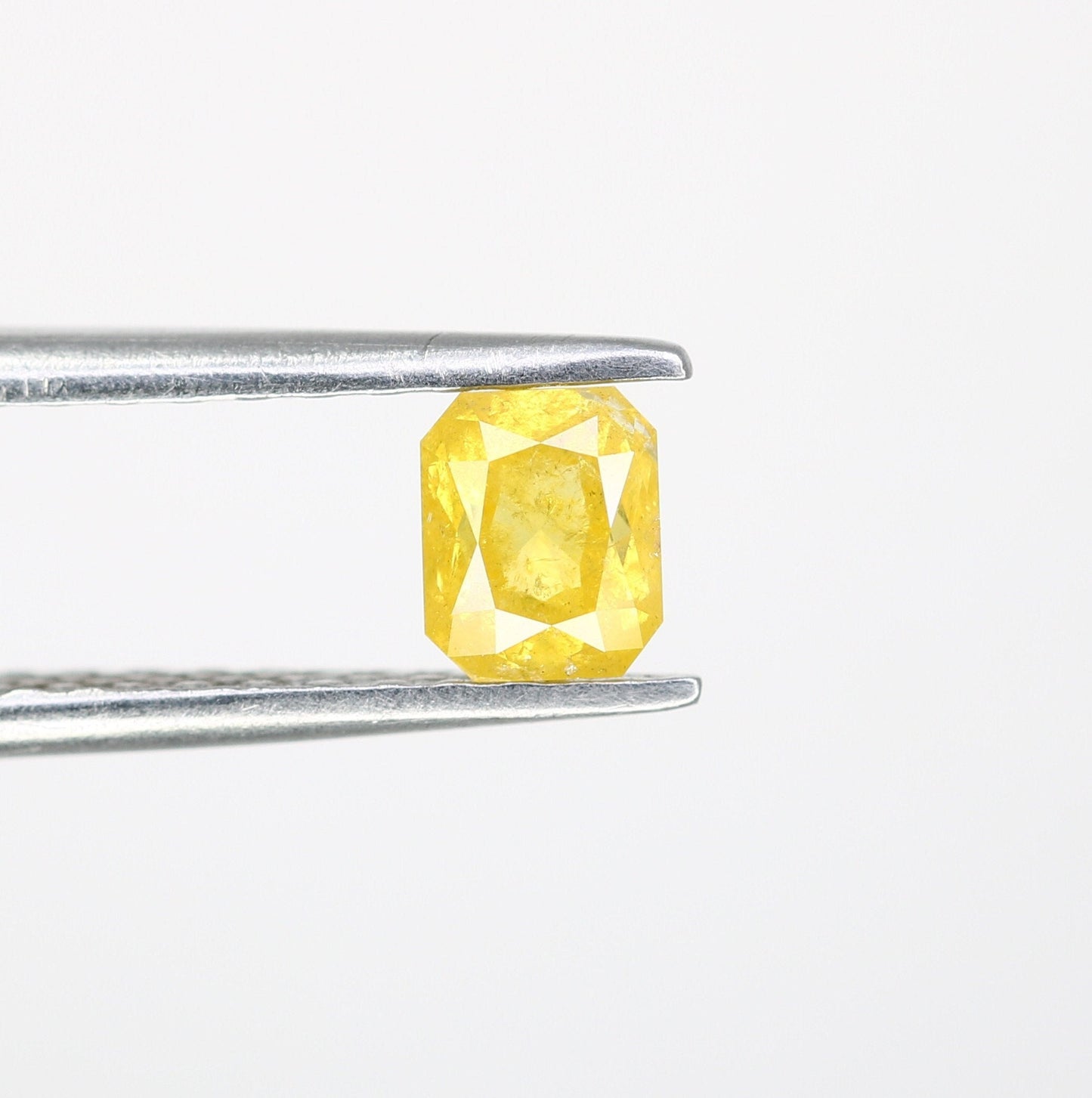 Fancy Yellow Salt and Pepper Emerald Shape Diamond - Natural Loose Emerald Cut Diamond - Emerald Engagement Ring - LABORDAY Offer