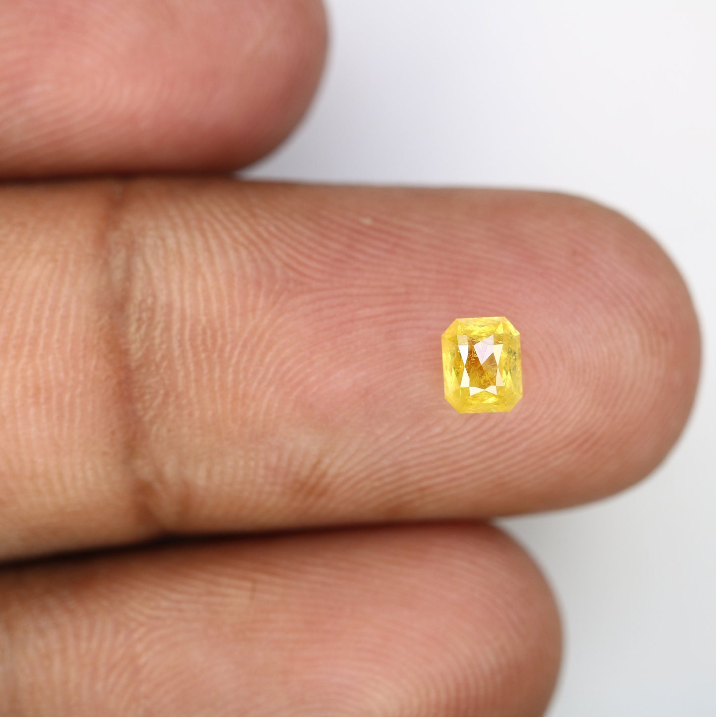 Fancy Yellow Salt and Pepper Emerald Shape Diamond - Natural Loose Emerald Cut Diamond - Emerald Engagement Ring - LABORDAY Offer