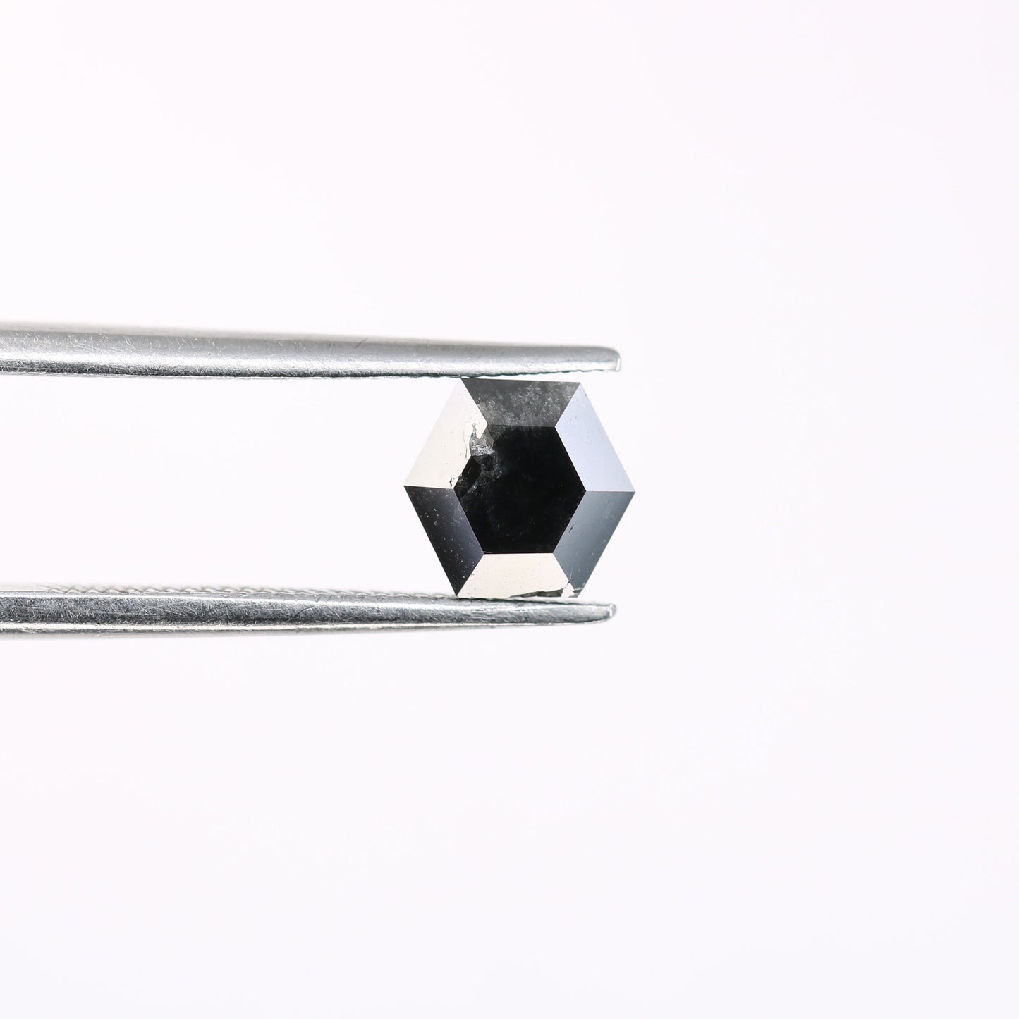 1 CT Hexagon Cut Salt and Pepper Diamond - Natural Hexagon Diamond - Salt and Pepper Ring - Gift for Wifey - Gift for mother - jewelry