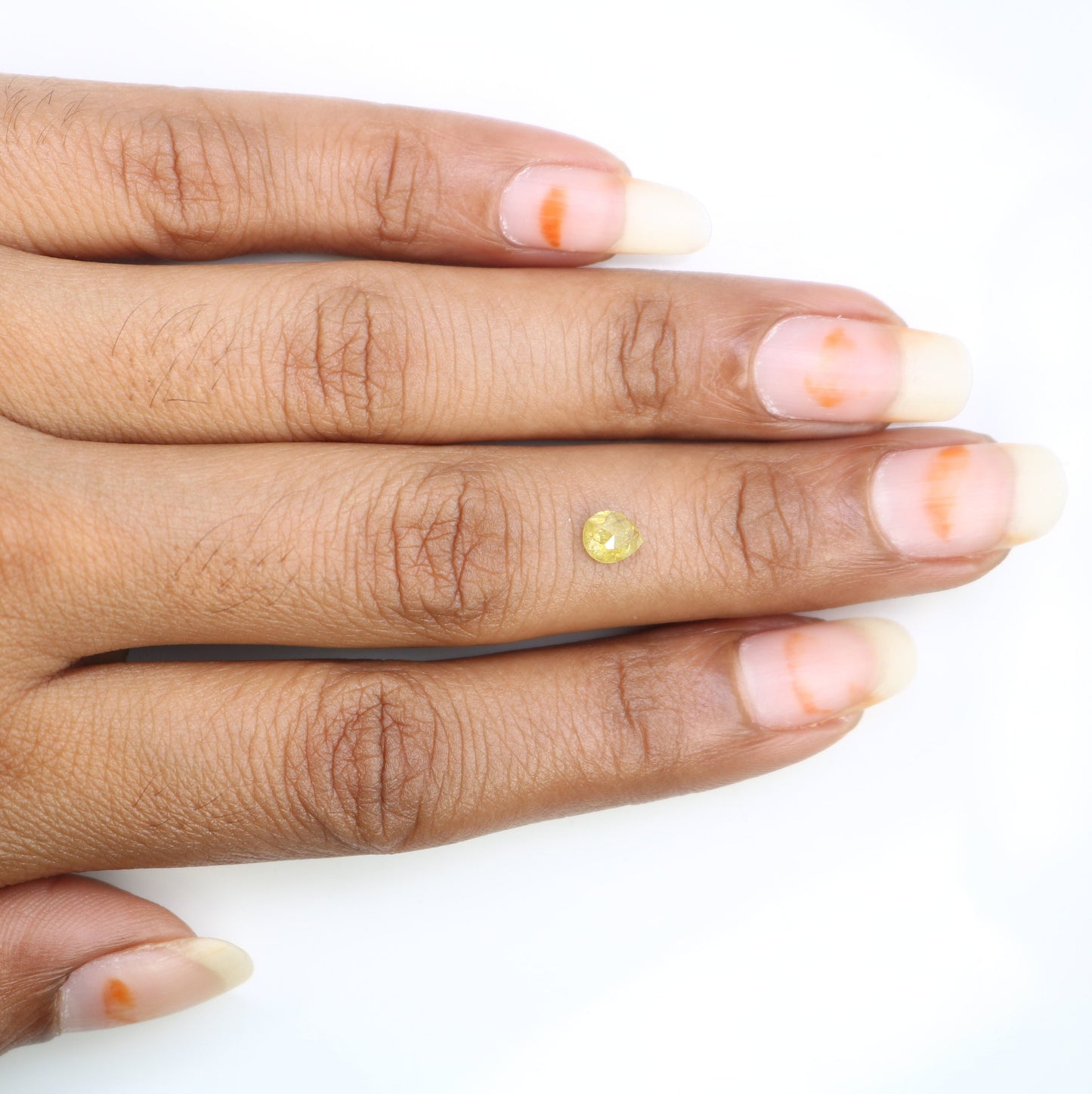 0.54ct Rustic Yellow Loose Pear Diamond For Engagement RingFor Gold Ring Diamonds
