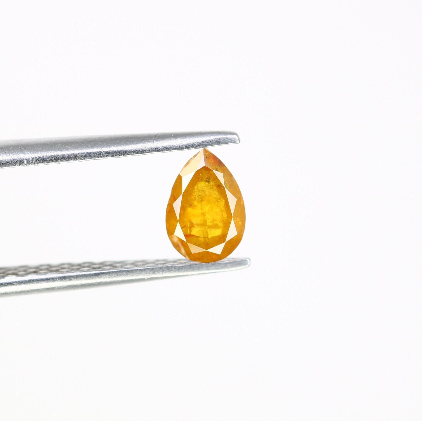 0.45ct Loose Yellow Pear Rustic Diamond For Engagement RingFor Gold Ring Diamonds