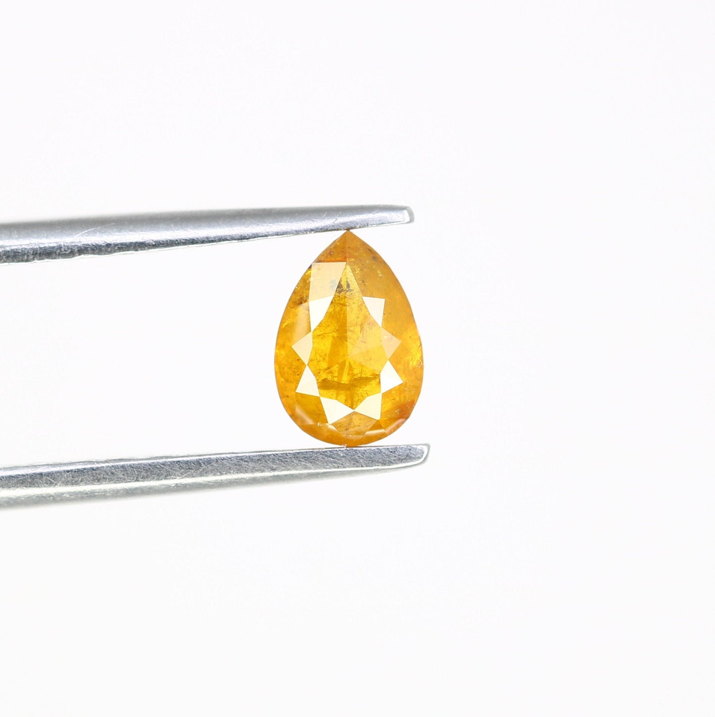 0.45ct Loose Yellow Pear Rustic Diamond For Engagement RingFor Gold Ring Diamonds