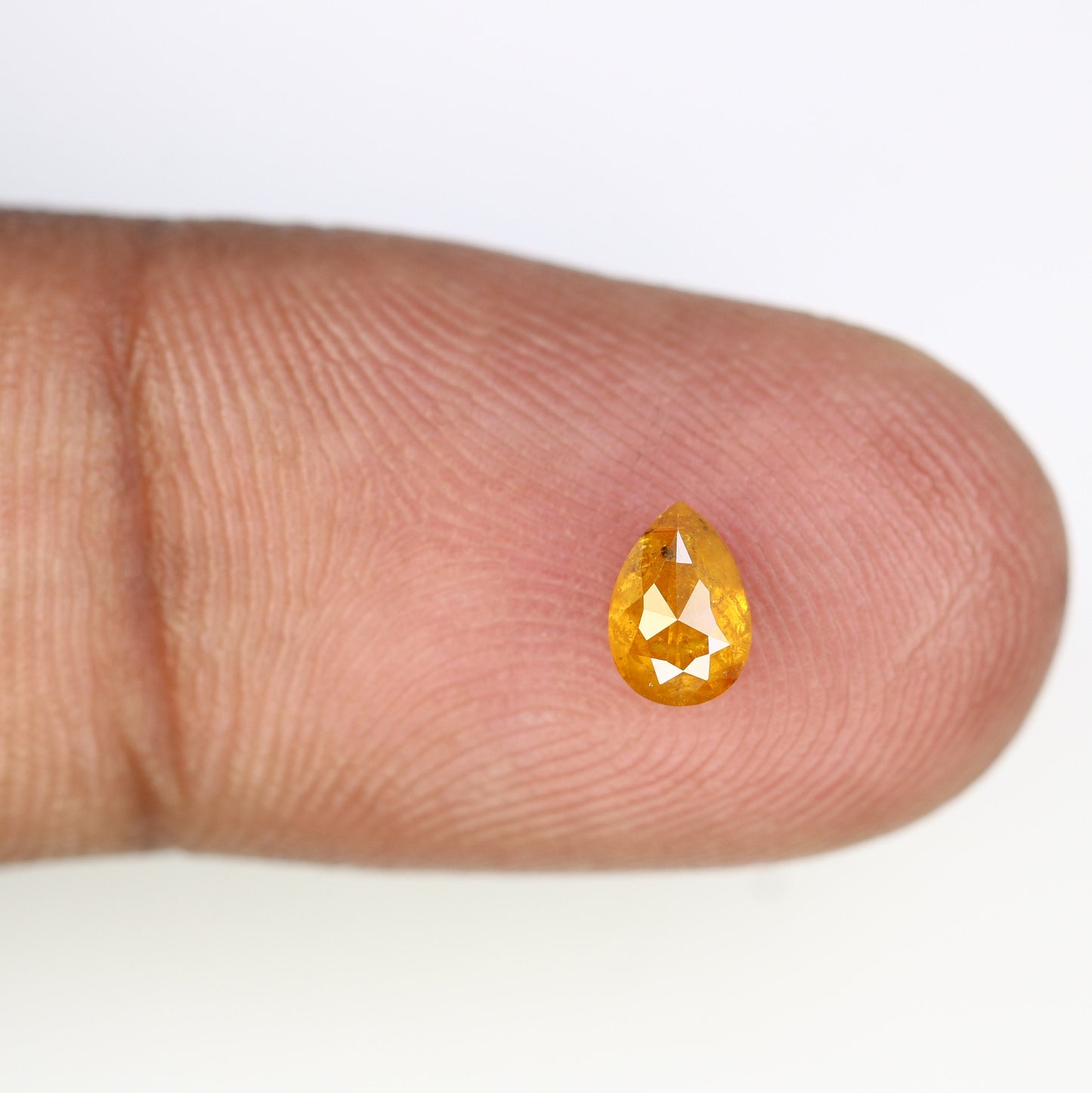 0.45ct Loose Yellow Pear Rustic Diamond For Engagement RingFor Gold Ring Diamonds