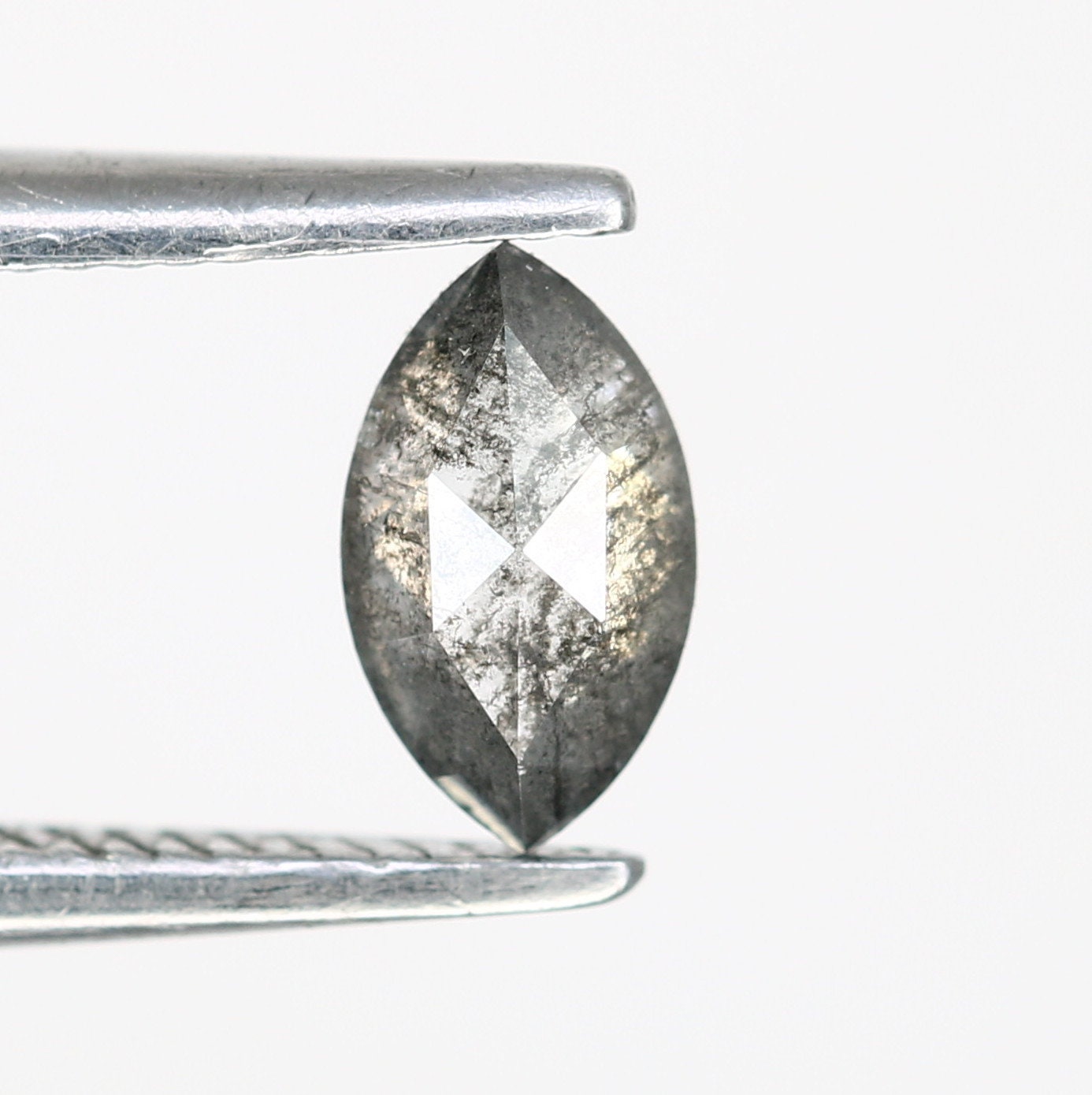 0.34 CT Marquise Shape Salt And Pepper Diamond | Natural Loose Black/Grey Diamonds For Weeding & Earring | For pendant | For Bracelet