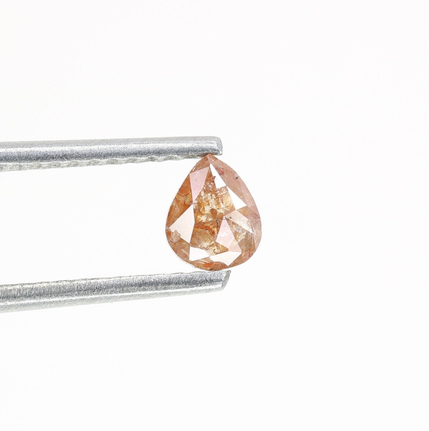 0.38 CT Loose Pear Shape Natural Peach Diamond For Proposal Ring | Gift For Her | Anniversary Gift | Pear Galaxy Ring | Pear Prongs Set Ring