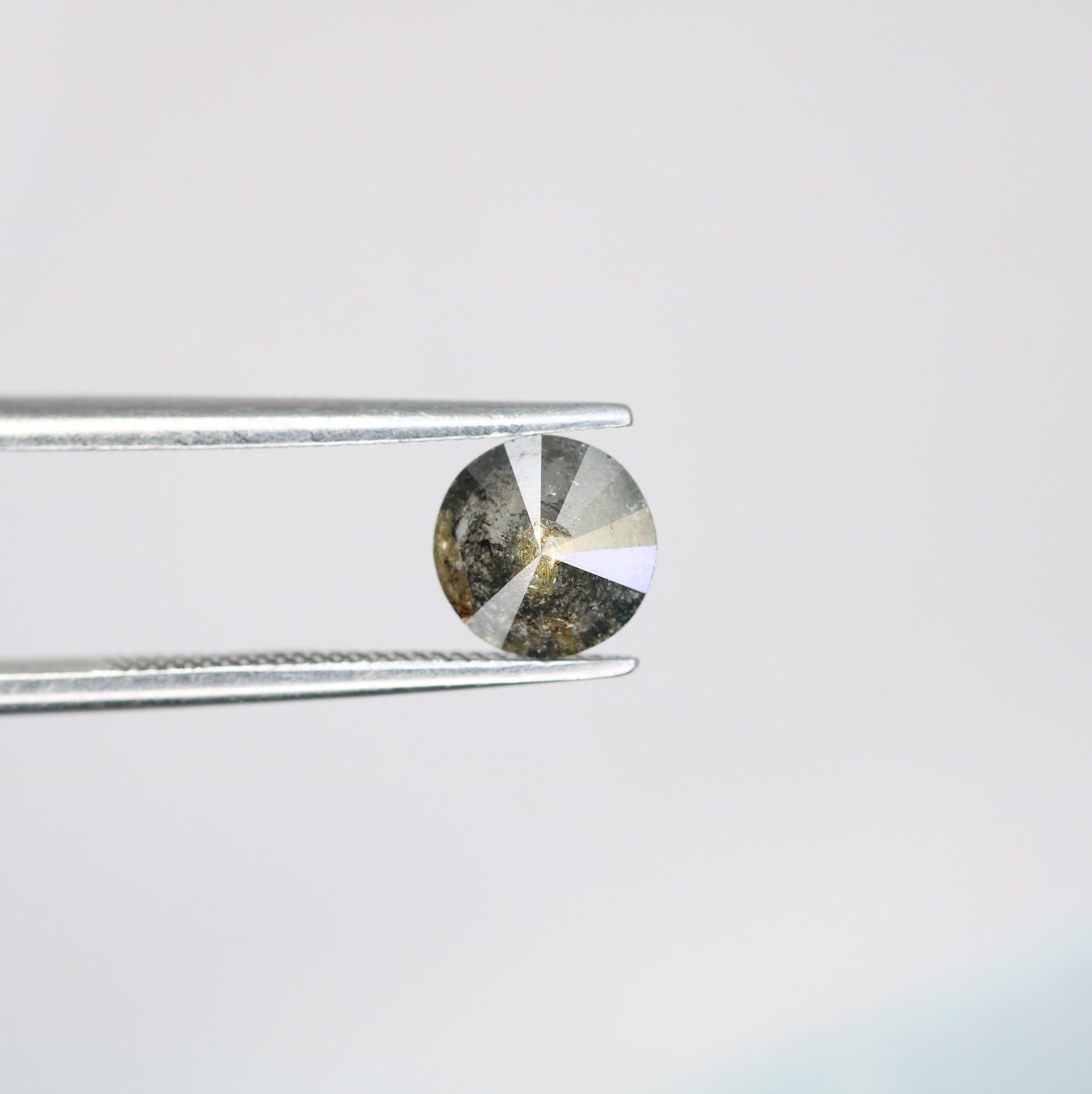 0.83 Carat Round Brilliant Cut Salt and Pepper Diamond for Gold Rings | Ideal for Unique Engagement or Custom Jewelry Designs