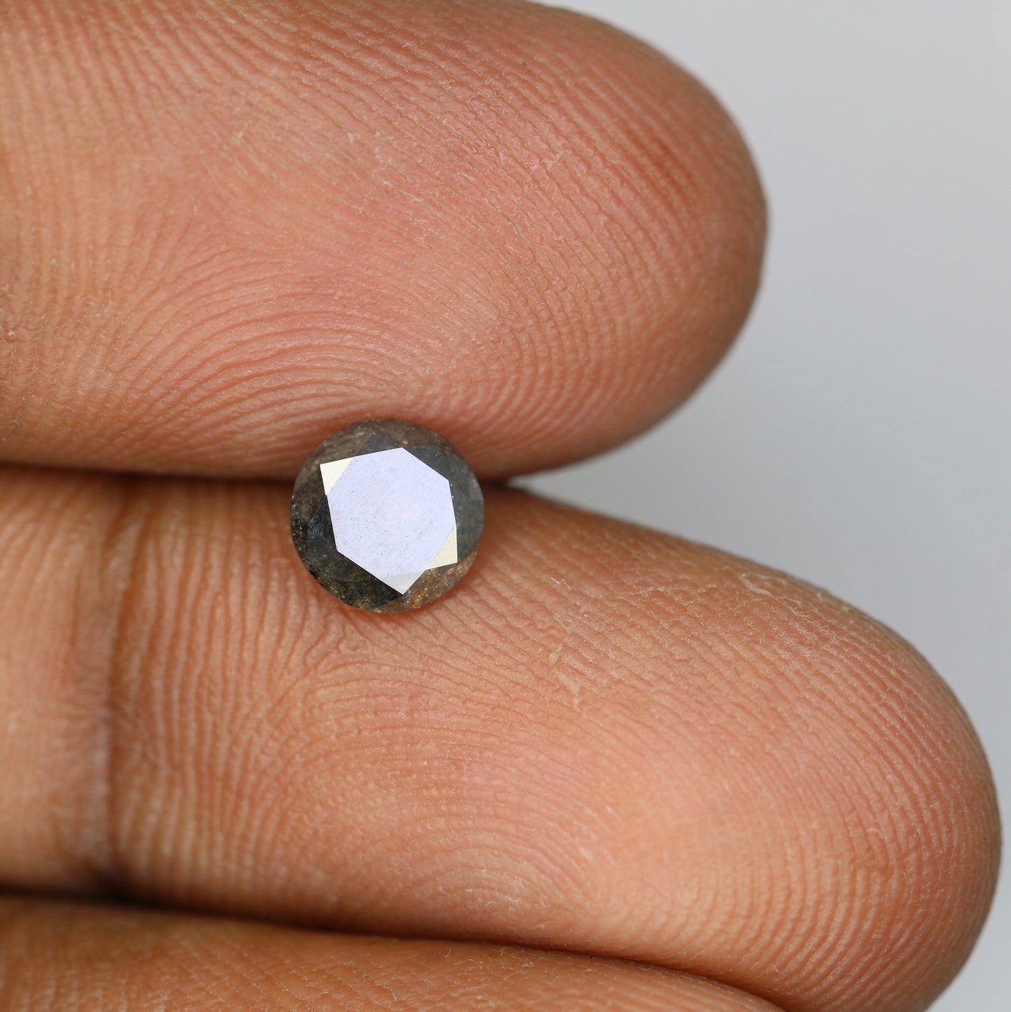 0.83 Carat Round Brilliant Cut Salt and Pepper Diamond for Gold Rings | Ideal for Unique Engagement or Custom Jewelry Designs