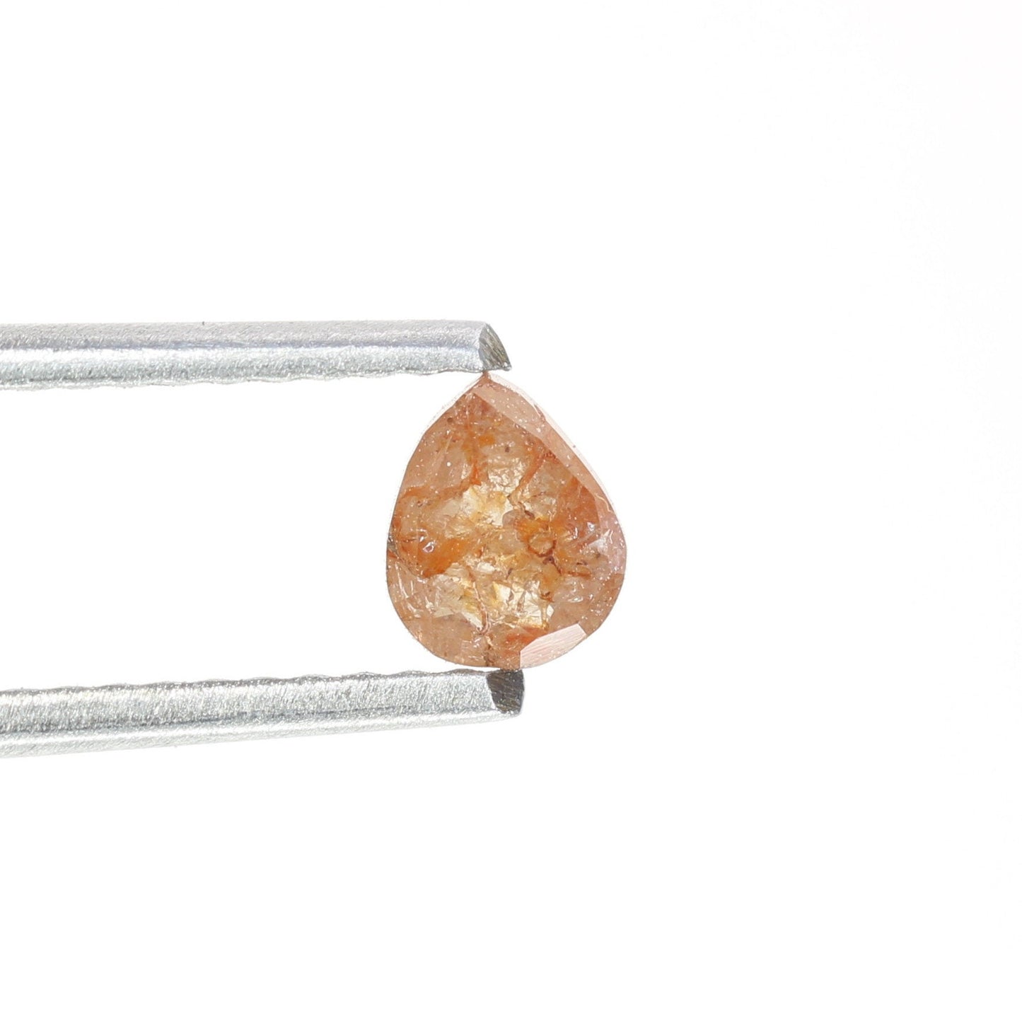 0.38 CT Loose Pear Shape Natural Peach Diamond For Proposal Ring | Gift For Her | Anniversary Gift | Pear Galaxy Ring | Pear Prongs Set Ring