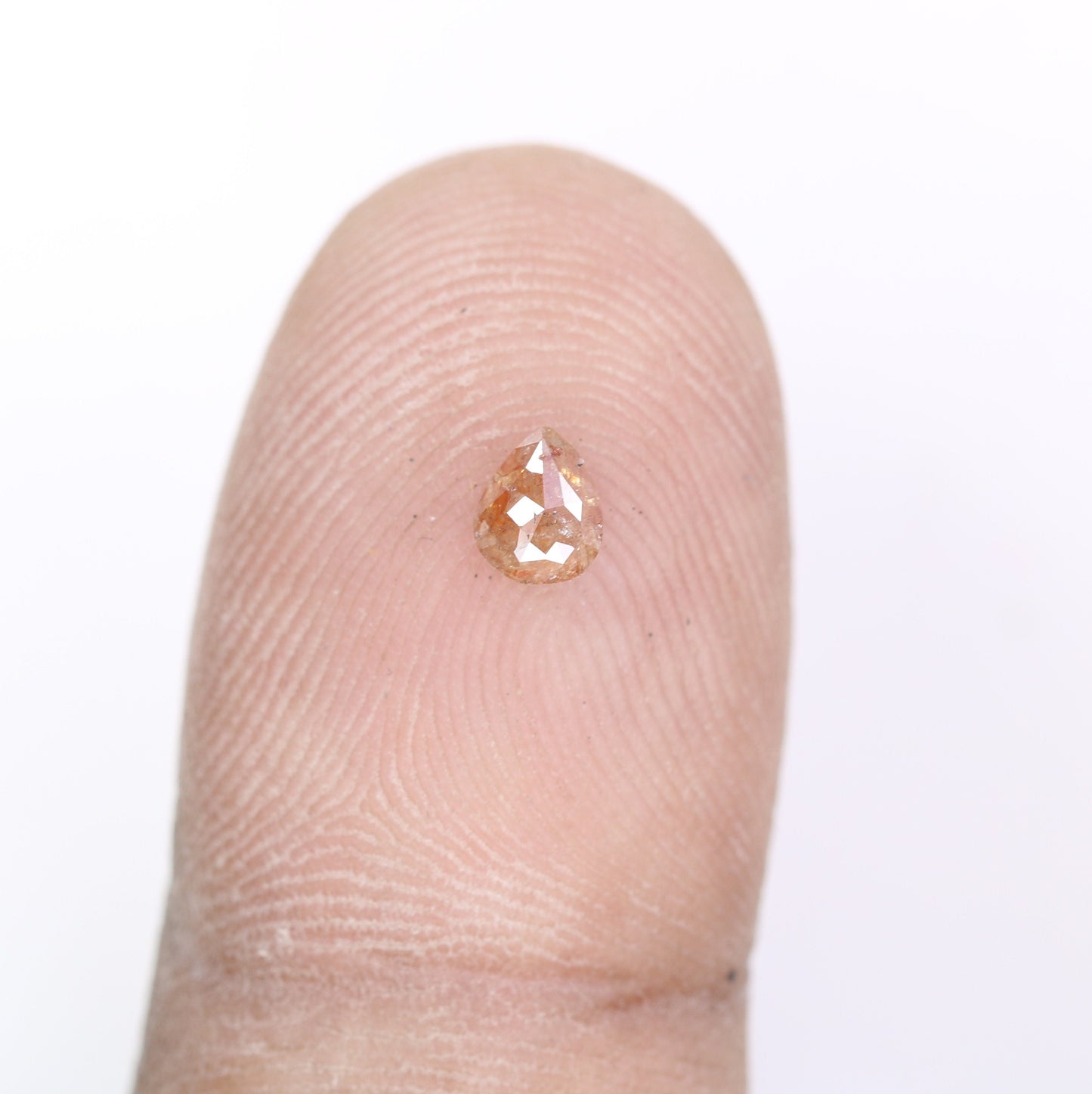0.38 CT Loose Pear Shape Natural Peach Diamond For Proposal Ring | Gift For Her | Anniversary Gift | Pear Galaxy Ring | Pear Prongs Set Ring