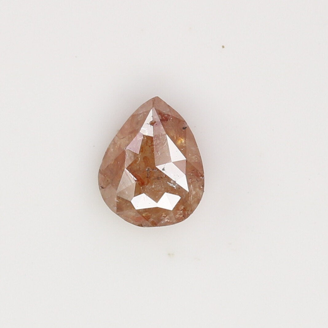 0.38 CT Loose Pear Shape Natural Peach Diamond For Proposal Ring | Gift For Her | Anniversary Gift | Pear Galaxy Ring | Pear Prongs Set Ring