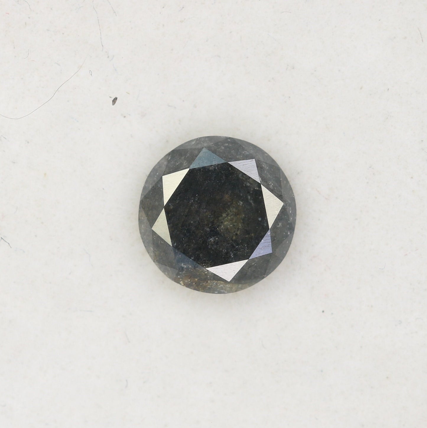 0.83 Carat Round Brilliant Cut Salt and Pepper Diamond for Gold Rings | Ideal for Unique Engagement or Custom Jewelry Designs