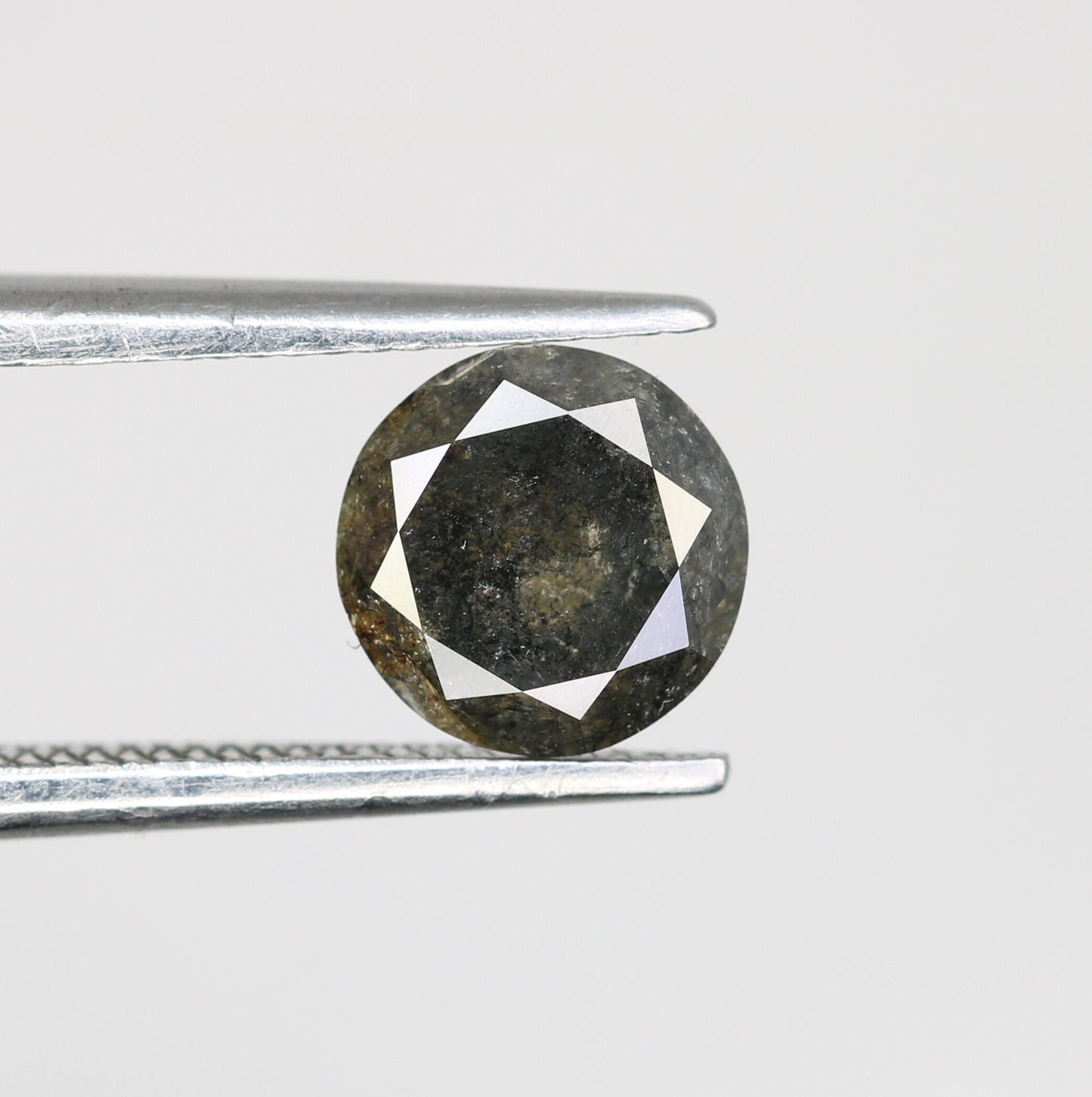 0.83 Carat Round Brilliant Cut Salt and Pepper Diamond for Gold Rings | Ideal for Unique Engagement or Custom Jewelry Designs