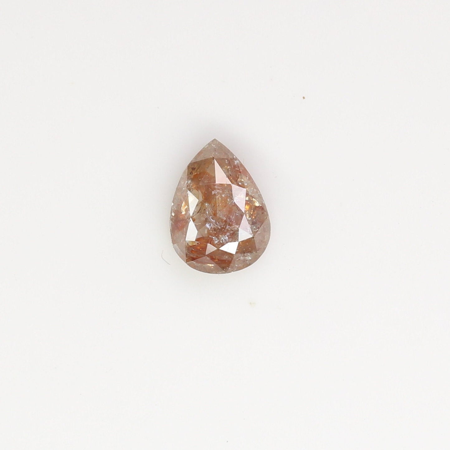 0.37 CT 5 MM Loose Pear Shape Natural Peach Diamond For Promise Ring | Pear Diamond Ring | Pear Halo Ring | Pear Peach DiamondFor Gold Ring