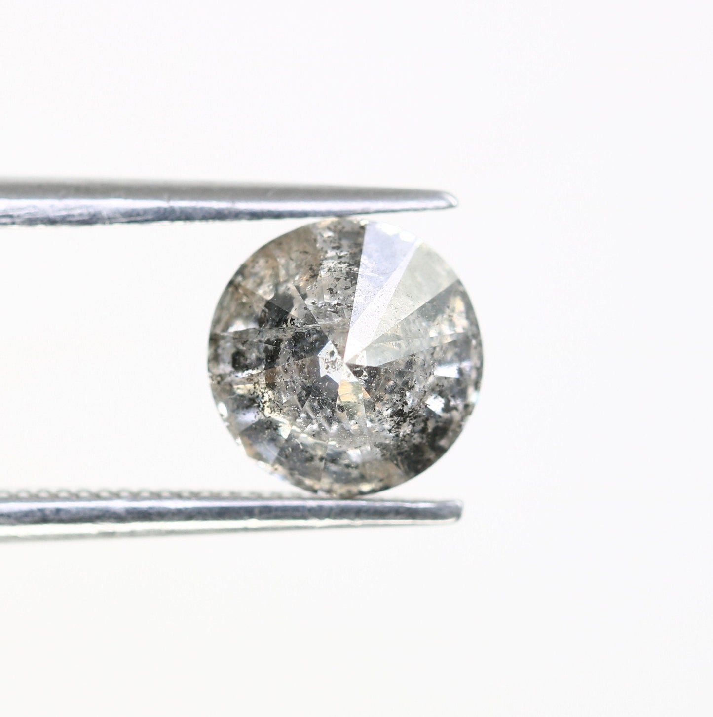 1.86 Carat Round Loose Brilliant Cut Salt and Pepper Rustic Diamond Ring | Unique Brilliant Cut Diamond Jewelry | Perfect Gift for Her