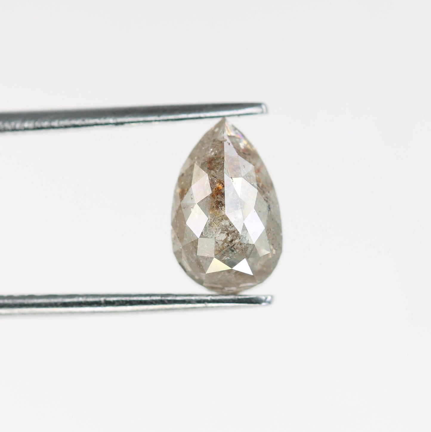 2 CT Salt and Pepper Pear Diamond for Ring | Loose Rustic Diamond for Gold Ring | Unique Gemstone for Engagement Ring