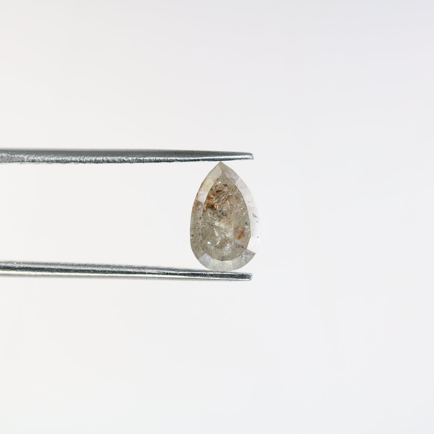 2 CT Salt and Pepper Pear Diamond for Ring | Loose Rustic Diamond for Gold Ring | Unique Gemstone for Engagement Ring