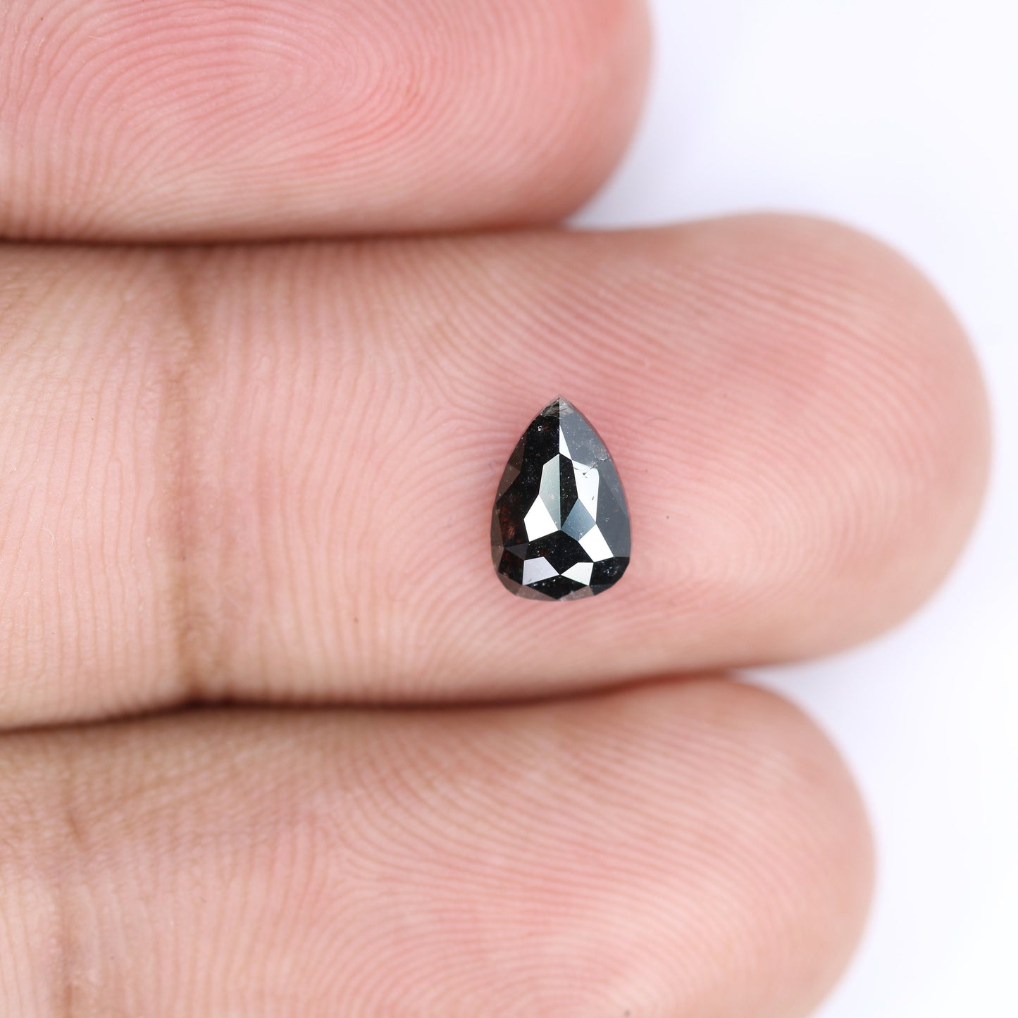Intriguing & Edgy Pear-Shaped Black Diamond Engagement Ring