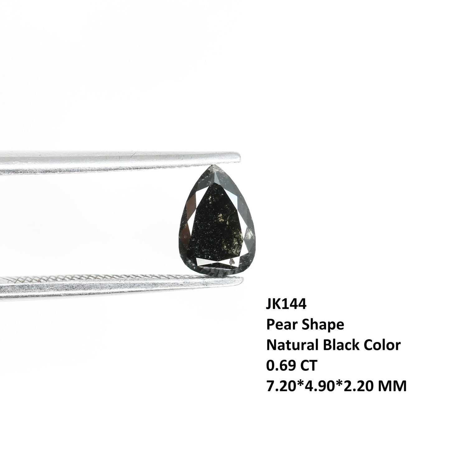 Intriguing & Edgy Pear-Shaped Black Diamond Engagement Ring