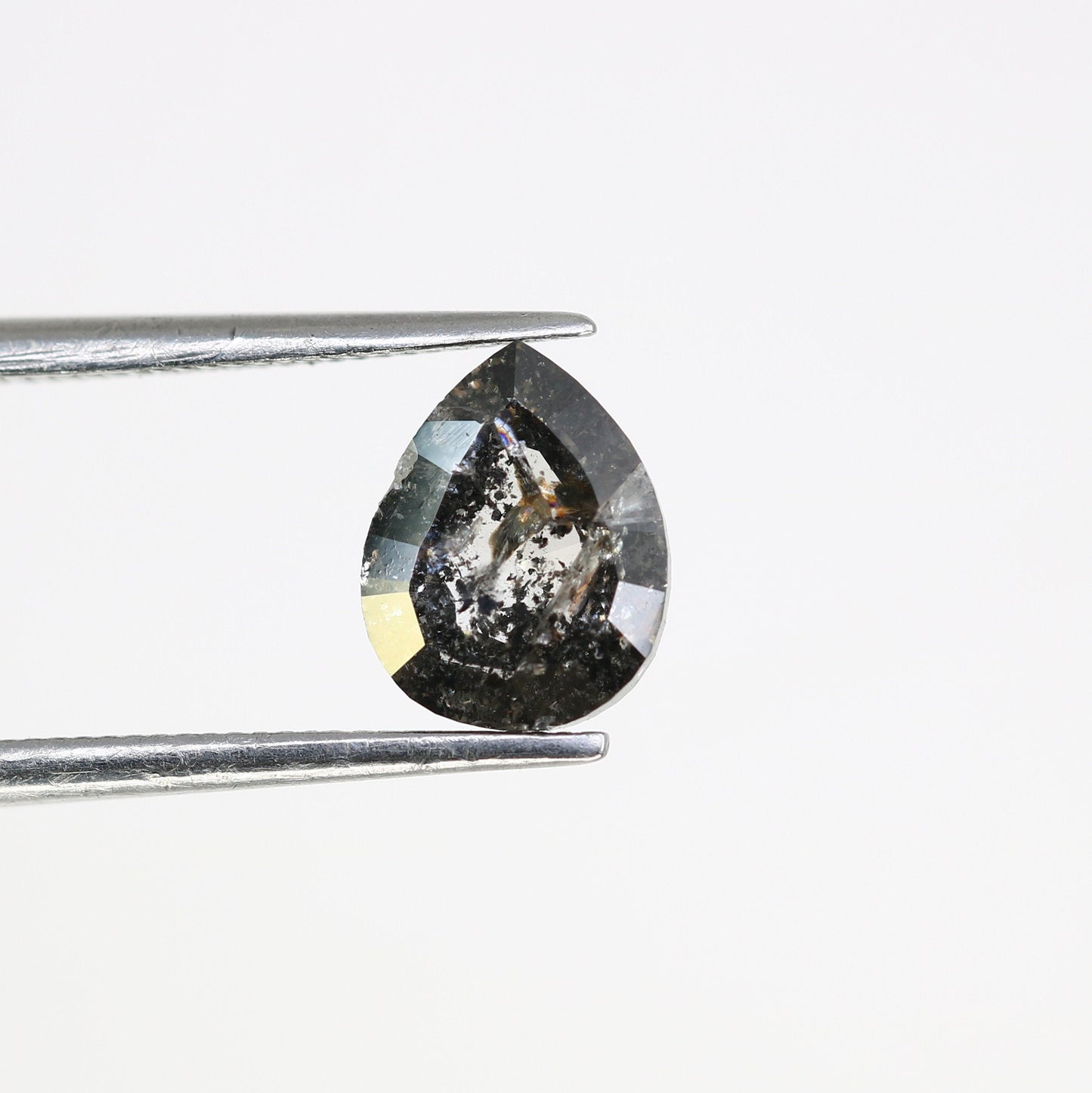 1.42 CT Galaxy Natural Salt and Pepper Pear Cut Diamond | Loose Real Gem for Wedding Pendant | Perfect Gift for Wife or Girlfriend
