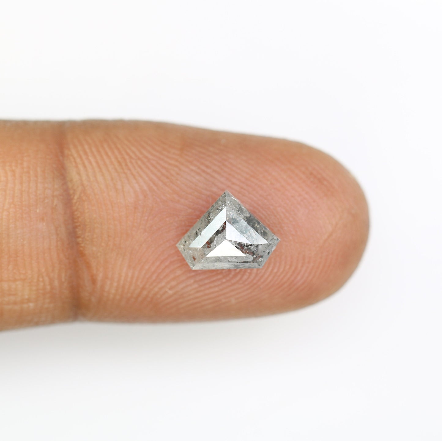 1.64 CT Salt and Pepper Natural Loose Diamond, Pentagon Cut For handmade necklace pendant, Fancy Diamond for Engagement Ring Anniversary