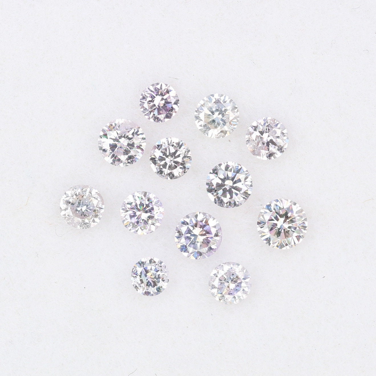 0.57 Carat Fancy Light Mix Loose Round Brilliant Cut Diamond for Engagement Rings |Perfect for Custom Gold Jewelry or Unique Diamond Designs