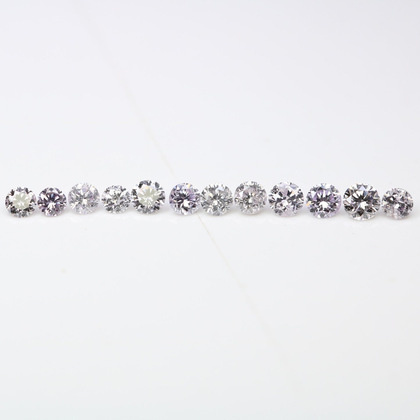 0.57 Carat Fancy Light Mix Loose Round Brilliant Cut Diamond for Engagement Rings |Perfect for Custom Gold Jewelry or Unique Diamond Designs