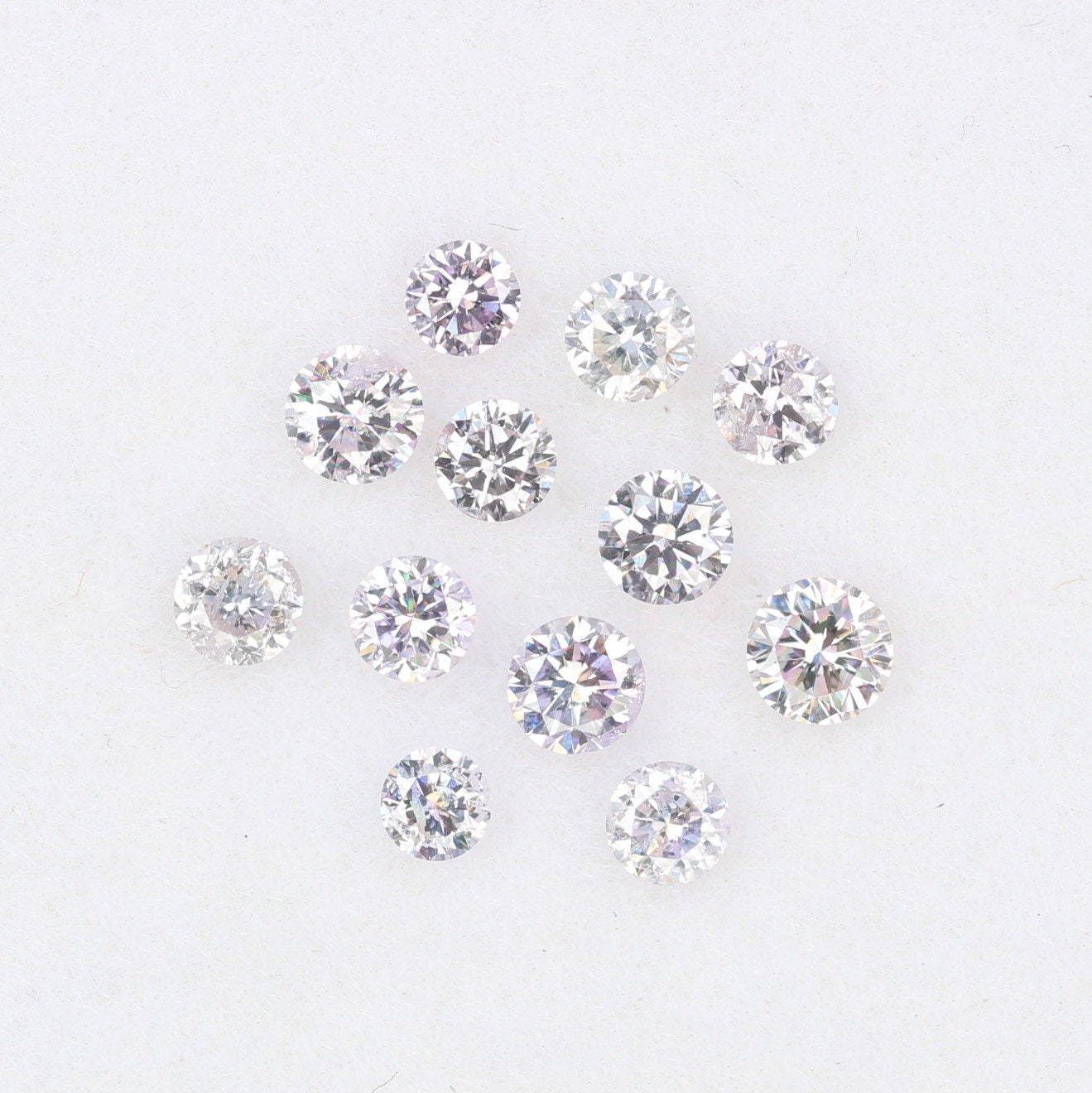 0.57 Carat Fancy Light Mix Loose Round Brilliant Cut Diamond for Engagement Rings |Perfect for Custom Gold Jewelry or Unique Diamond Designs