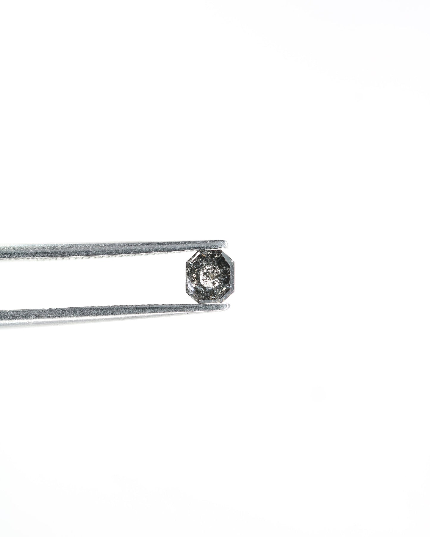 0.38 CT Salt & Pepper Emerald Shape Diamond - Natural Loose Emerald Cut - Labor Day Sale