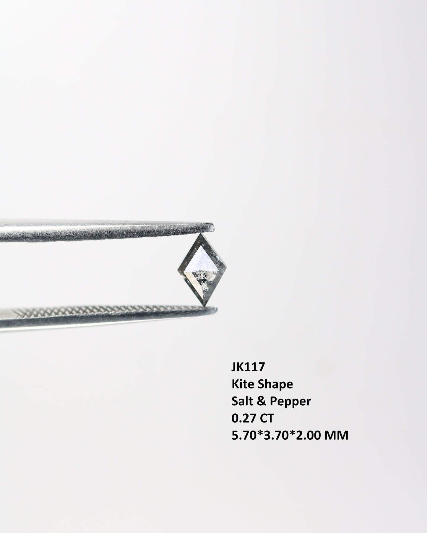 0.27 CT Kite shape Natural Loose Diamond -Kite Shape Salt and Pepper Diamond - For Salt Pepper Diamond Ring - Sale Offer- Unique Gift