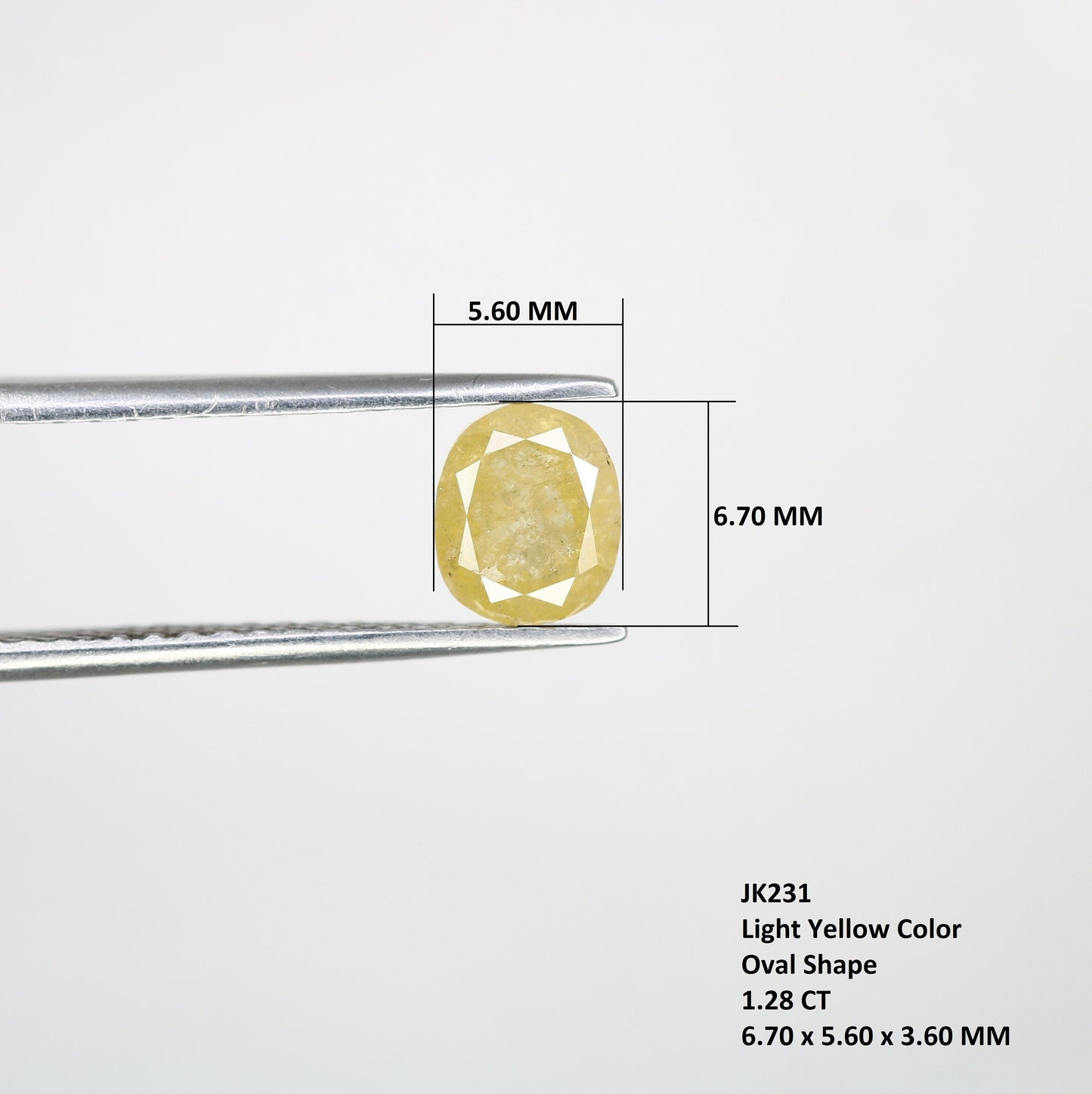 1.28 CT Yellow Galaxy Oval Rustic Diamond - Loose Gemstone for Gold Rings & Stunning Unique Jewelry Designs