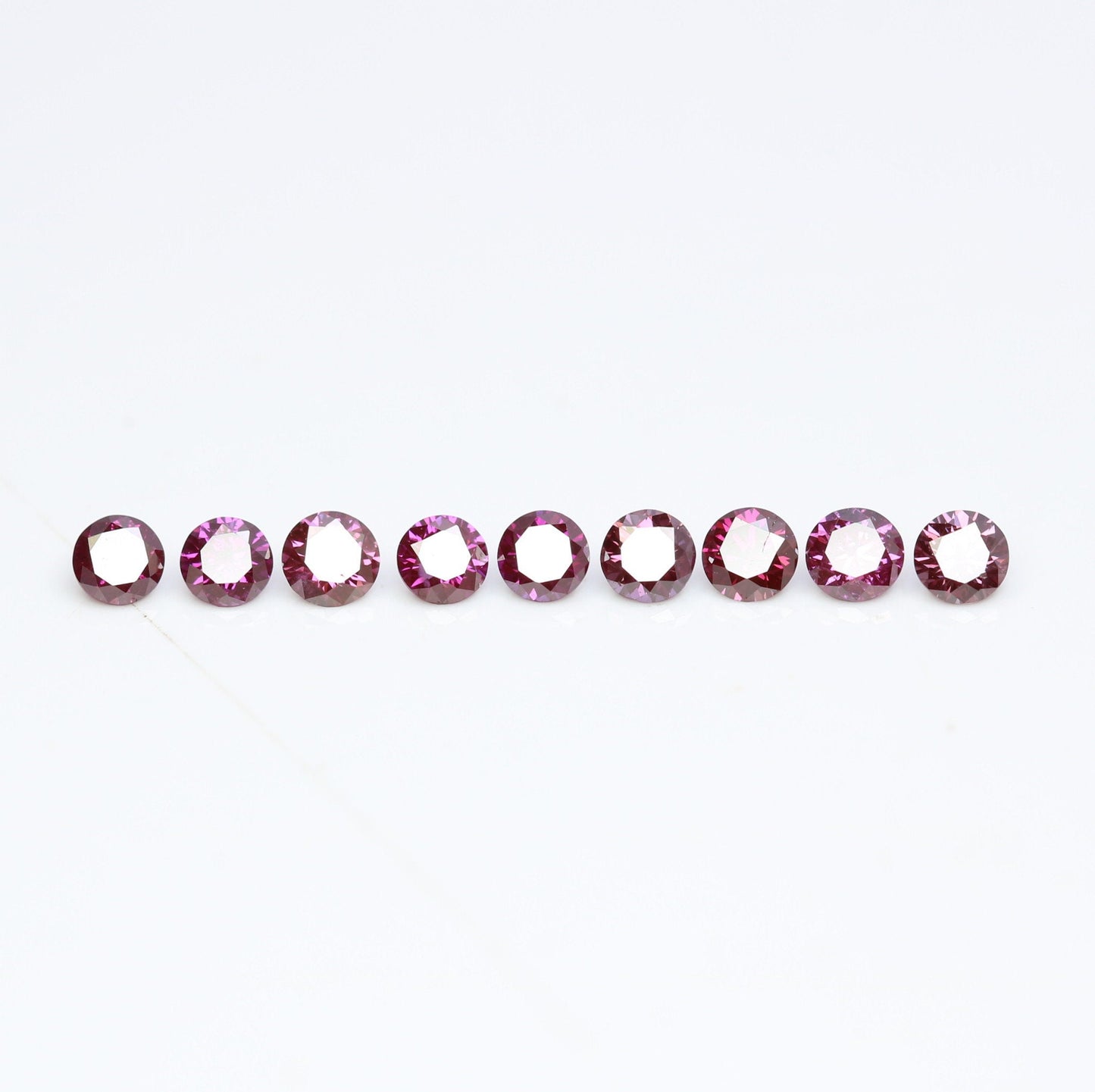 0.39 Carat Dark Pink Round Brilliant Cut Treated Diamond for Engagement Bands | Ideal for Wedding Necklaces, Bracelets, and Matching Bands