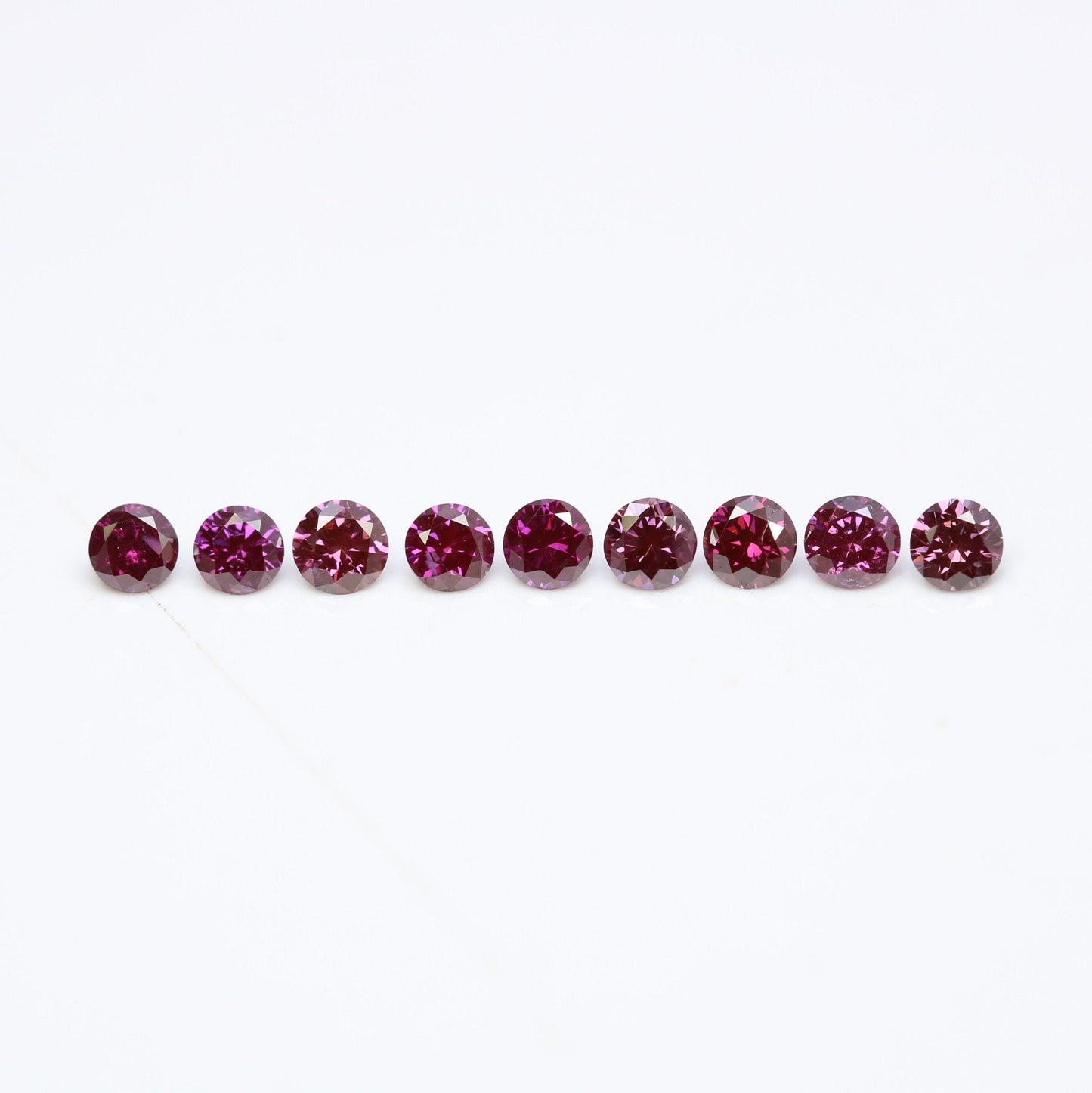 0.39 Carat Dark Pink Round Brilliant Cut Treated Diamond for Engagement Bands | Ideal for Wedding Necklaces, Bracelets, and Matching Bands