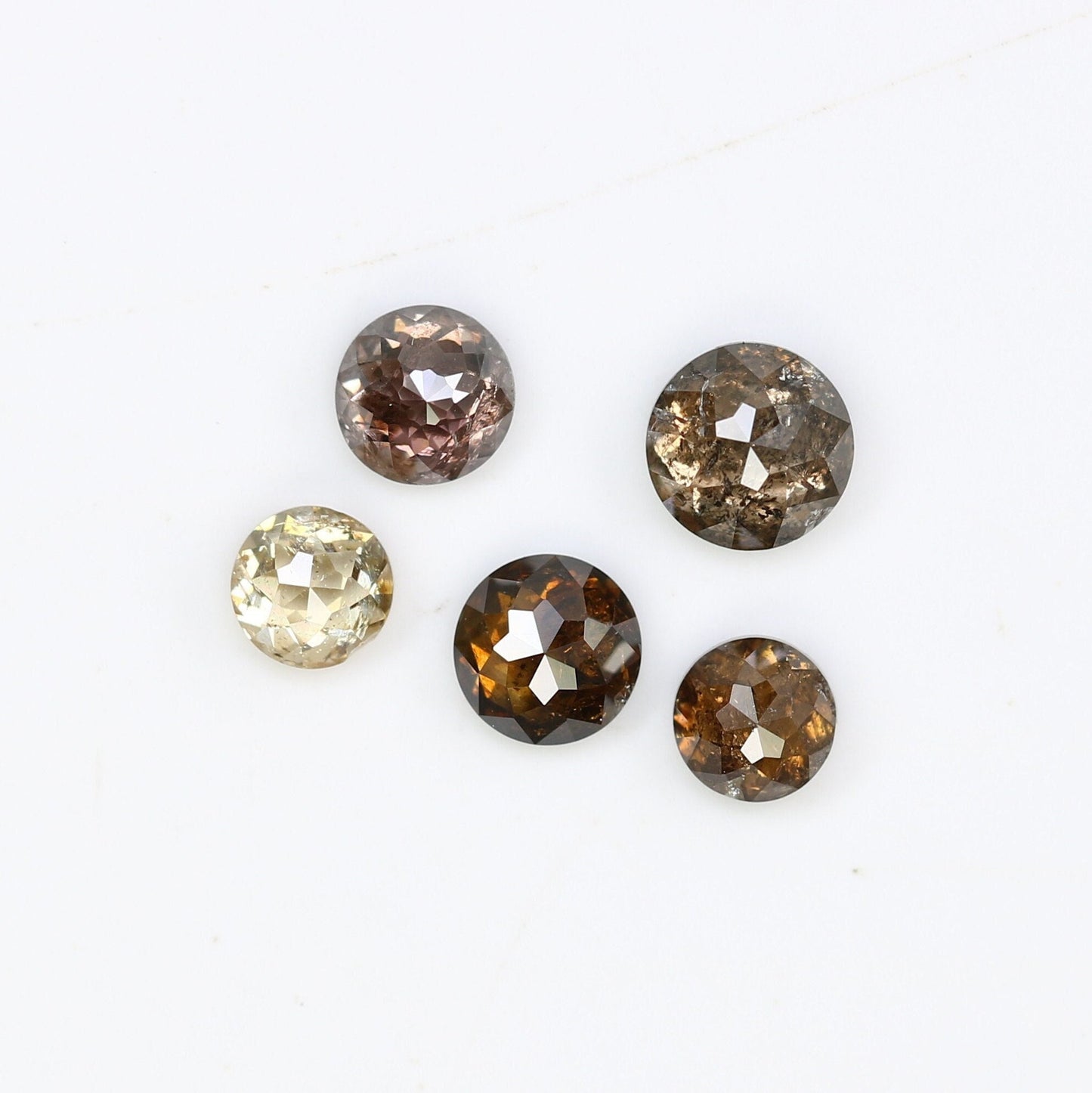 0.88 CT 2.90 MM Natural Salt and Pepper Diamond | Loose Diamonds | Brown Diamond | Fancy Coloured Diamond| Diamond For Pair of Earring, Ring