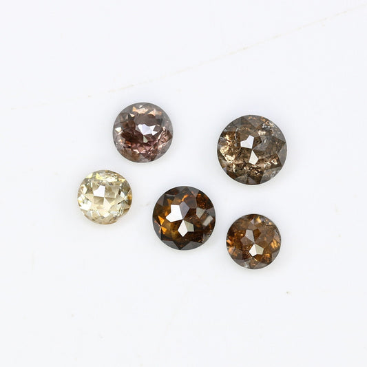 0.88 CT 2.90 MM Natural Salt and Pepper Diamond | Loose Diamonds | Brown Diamond | Fancy Coloured Diamond| Diamond For Pair of Earring, Ring