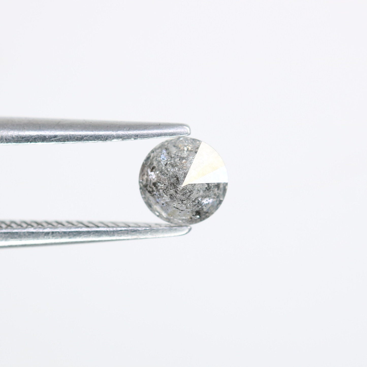 0.37 Carat 4.50 mm Round Brilliant Cut Salt and Pepper Loose Diamond for Engagement Rings | Ideal for Custom Gold Jewelry Designs