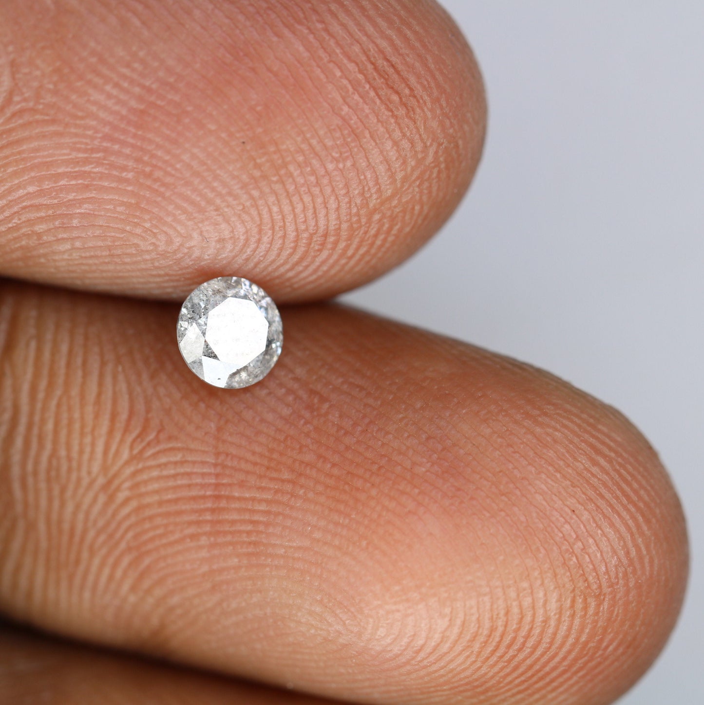 0.37 Carat 4.50 mm Round Brilliant Cut Salt and Pepper Loose Diamond for Engagement Rings | Ideal for Custom Gold Jewelry Designs
