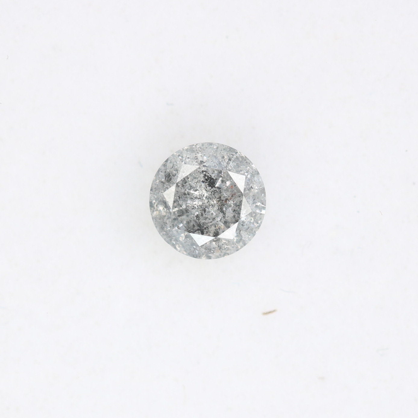 0.37 Carat 4.50 mm Round Brilliant Cut Salt and Pepper Loose Diamond for Engagement Rings | Ideal for Custom Gold Jewelry Designs